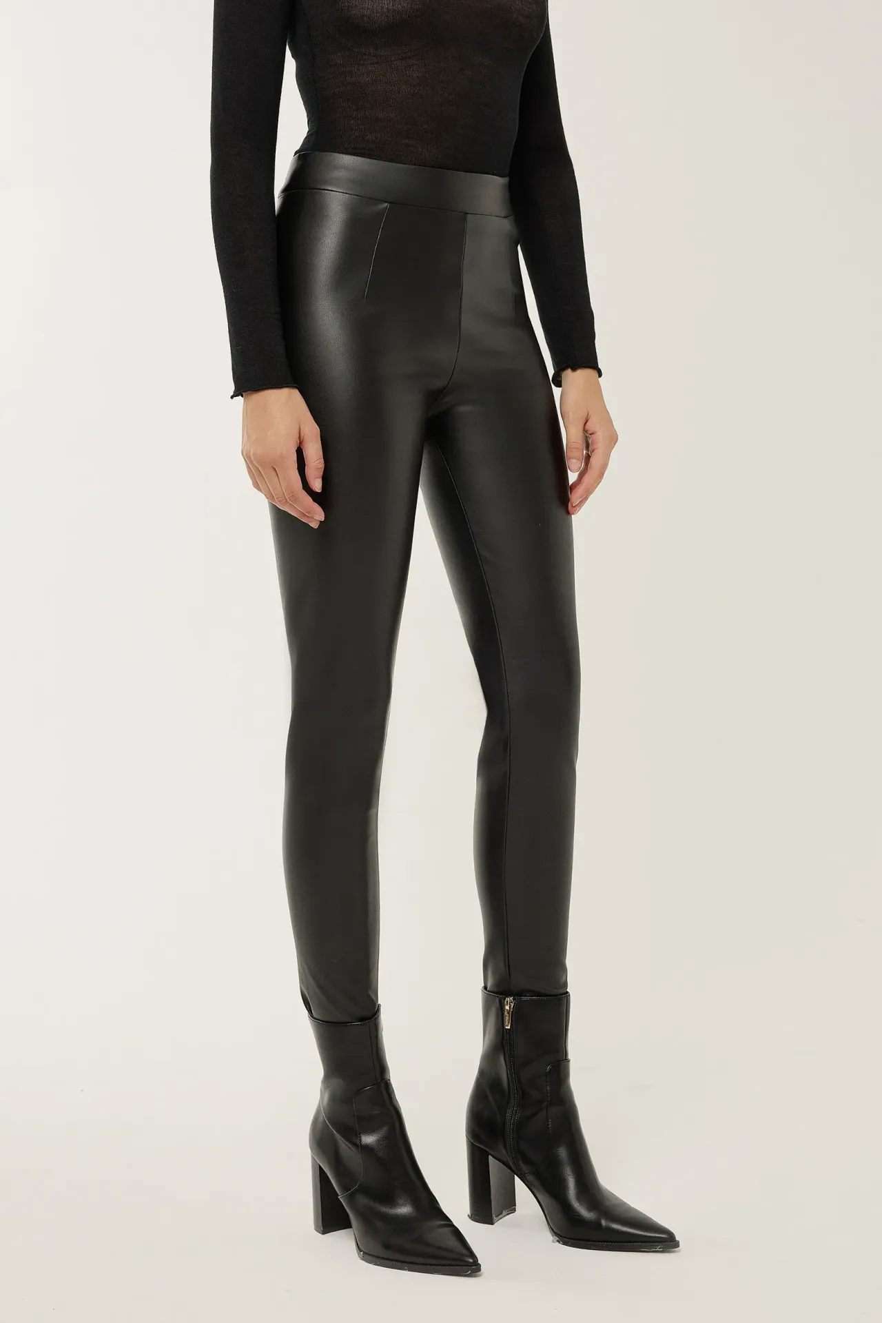 High Waist Faux Leather Leggings