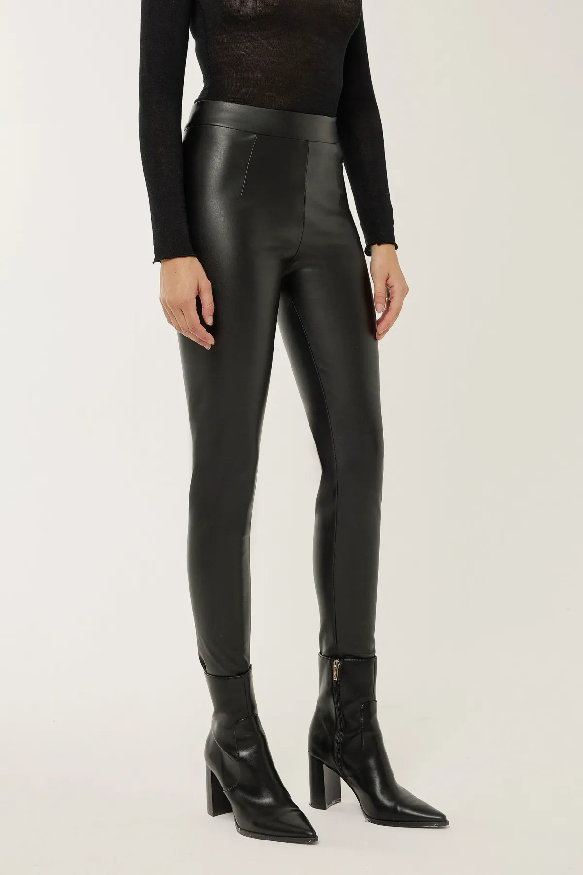 High Waist Faux Leather Leggings 3