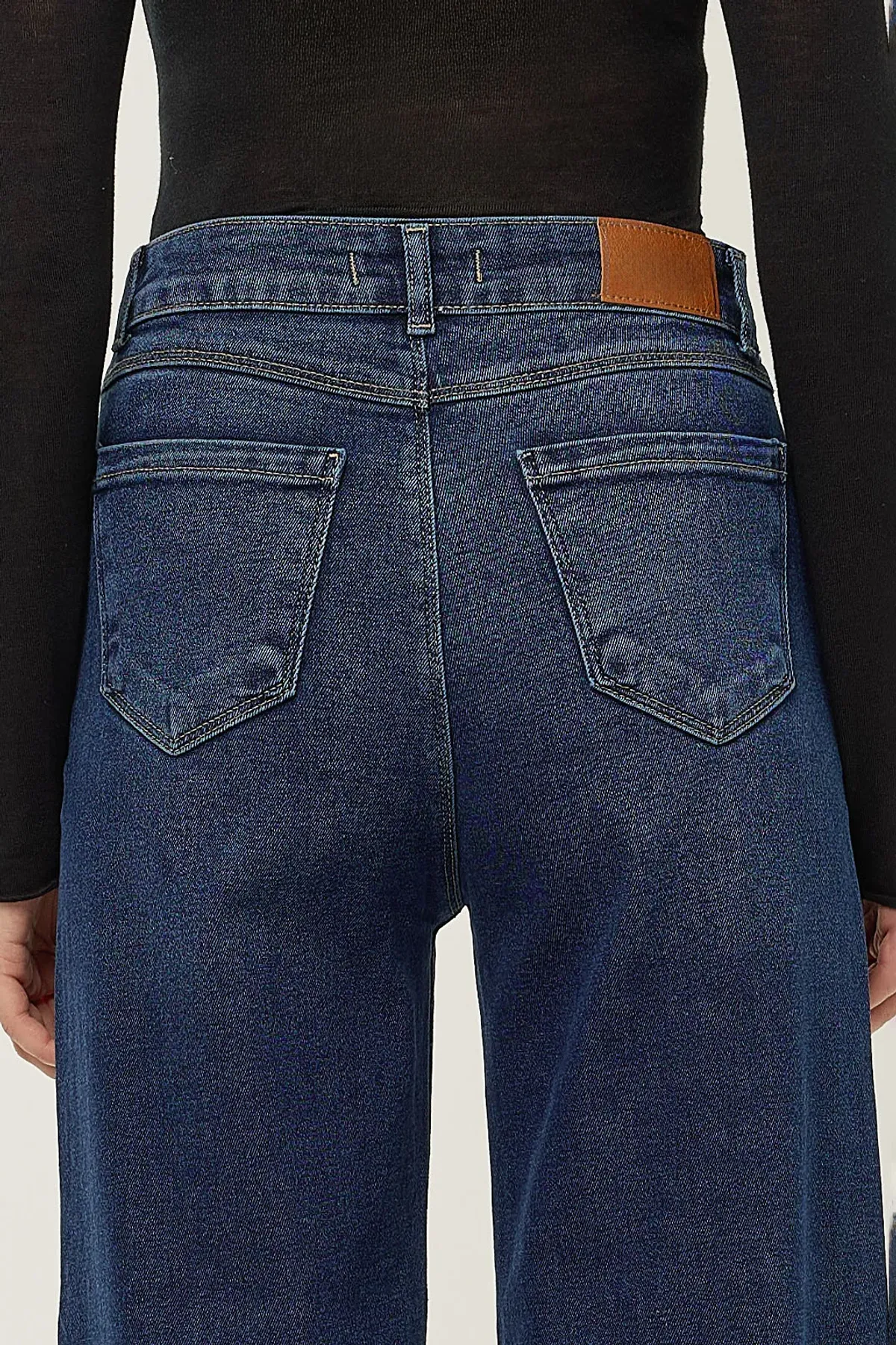 Yüksek Bel Geniş Paça Jean Pantolon 5