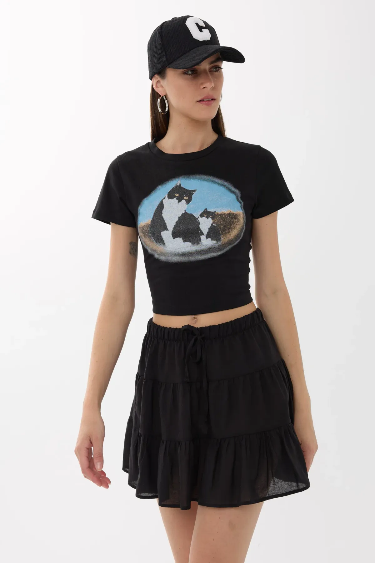 Printed Cotton Crop T-Shirt 3