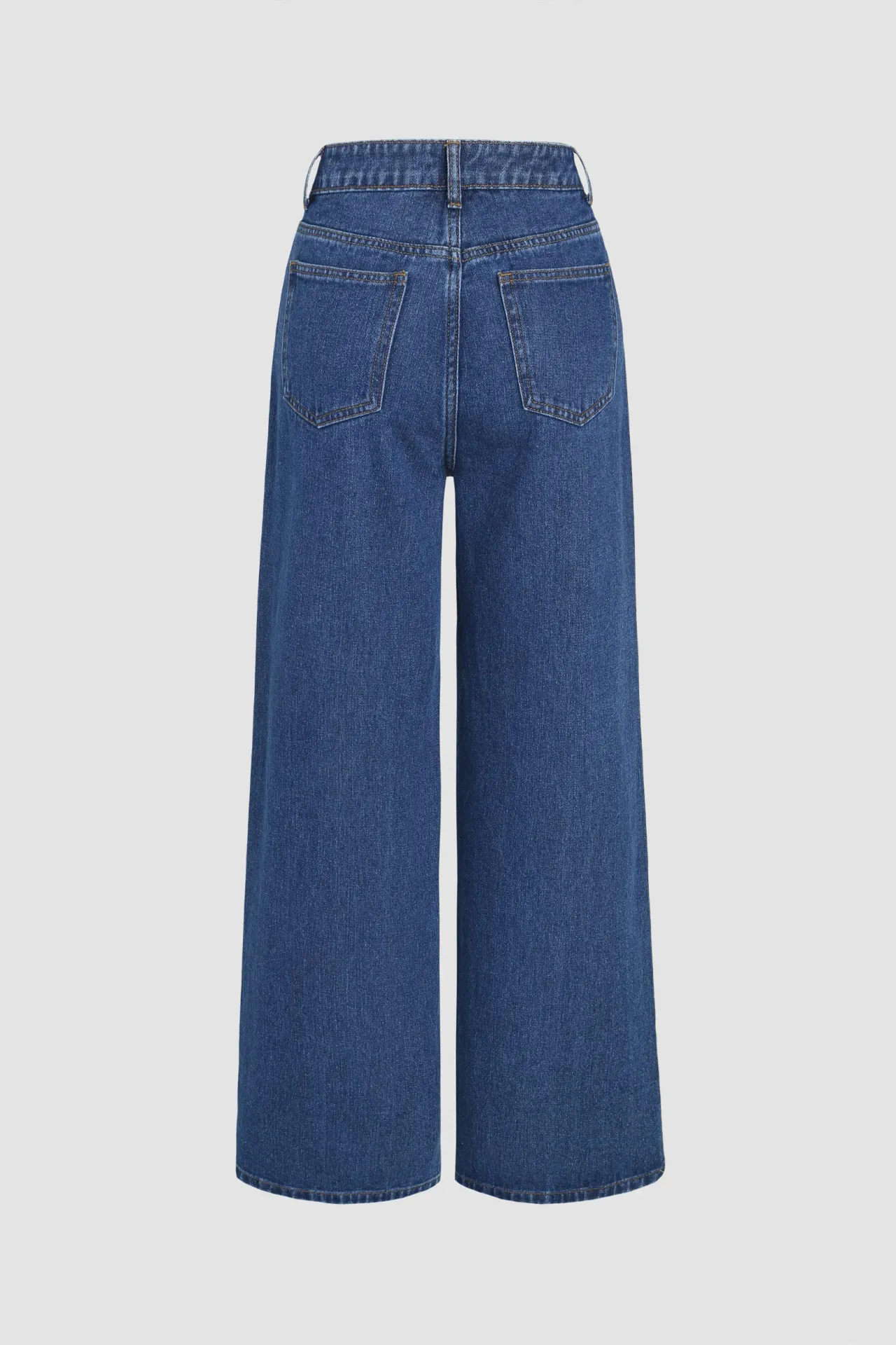 Wide Leg Jeans with Stitch Detail 