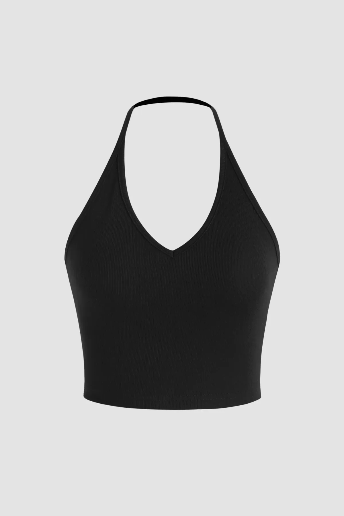 Halter Neck Jersey Crop Top 1