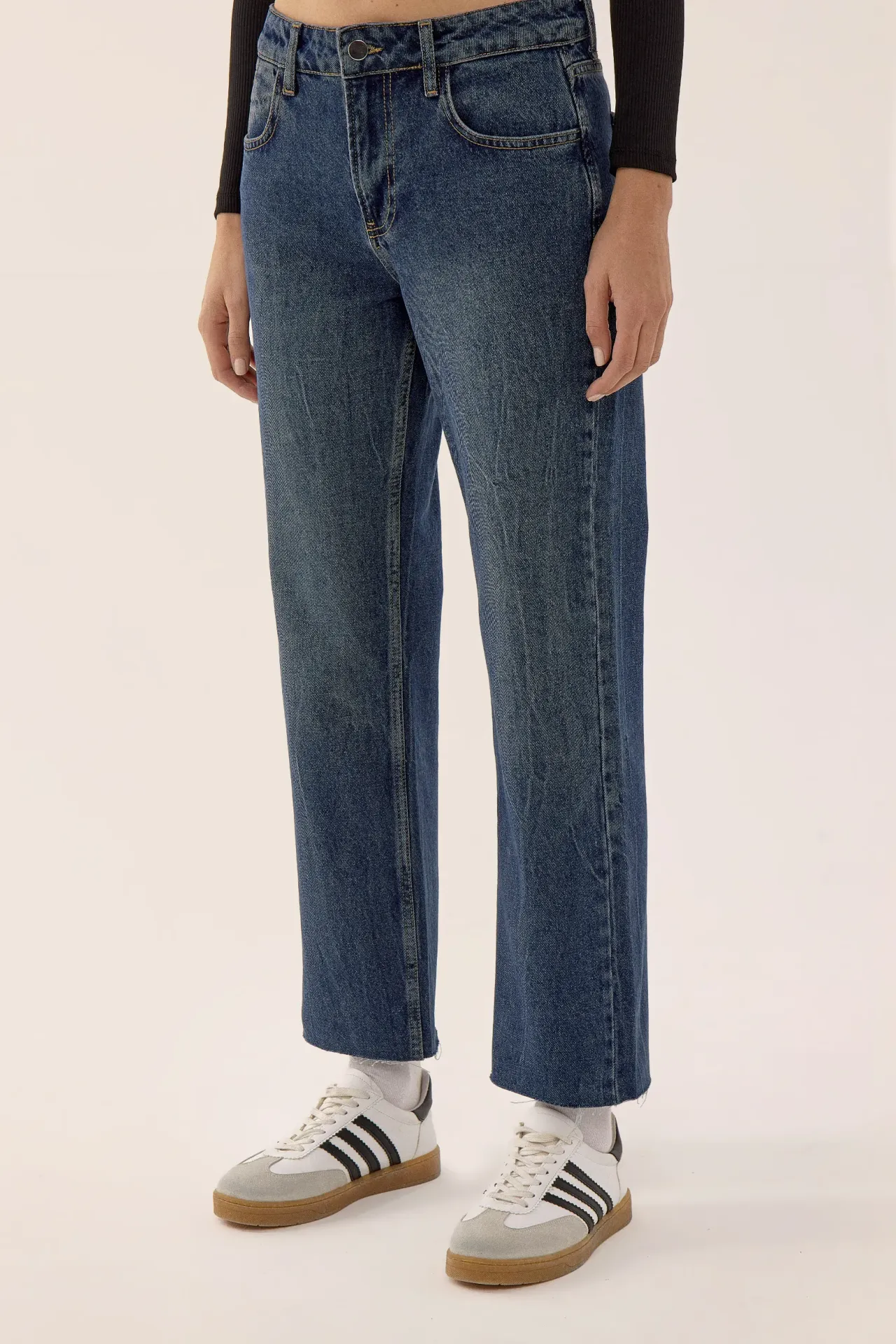 Low Waist Crop Denim Jeans