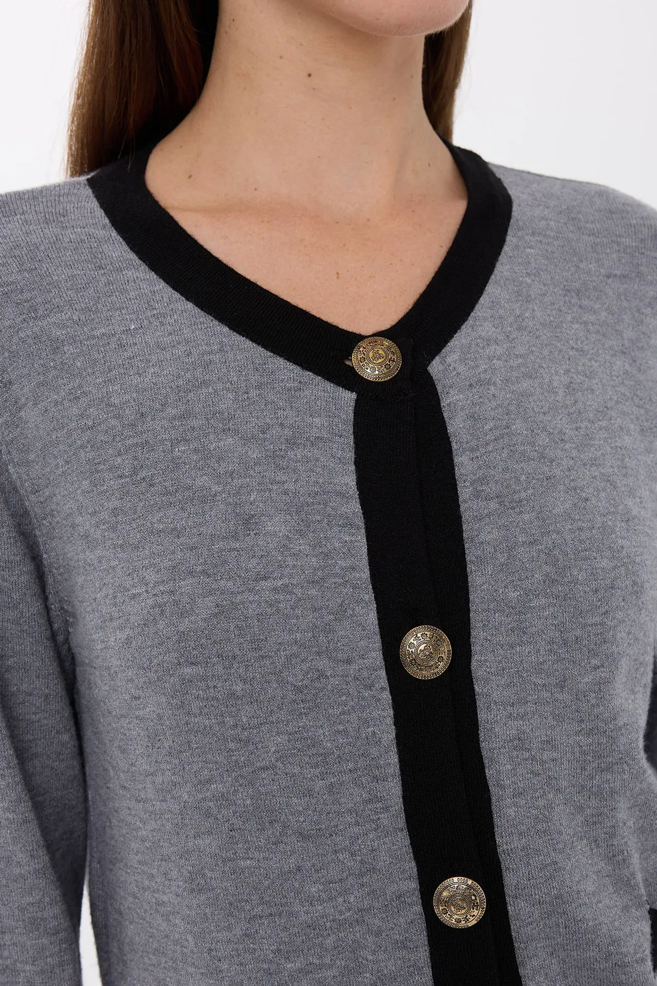 Buttoned Regular Fit Knitwear Cardigan