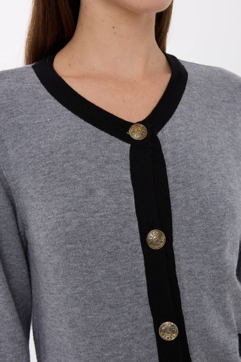 Buttoned Regular Fit Knitwear Cardigan 5