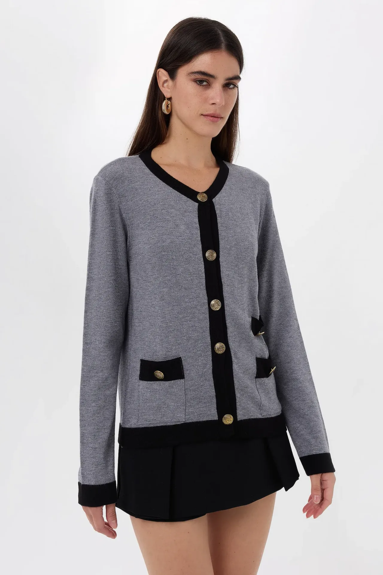 Buttoned Regular Fit Knitwear Cardigan