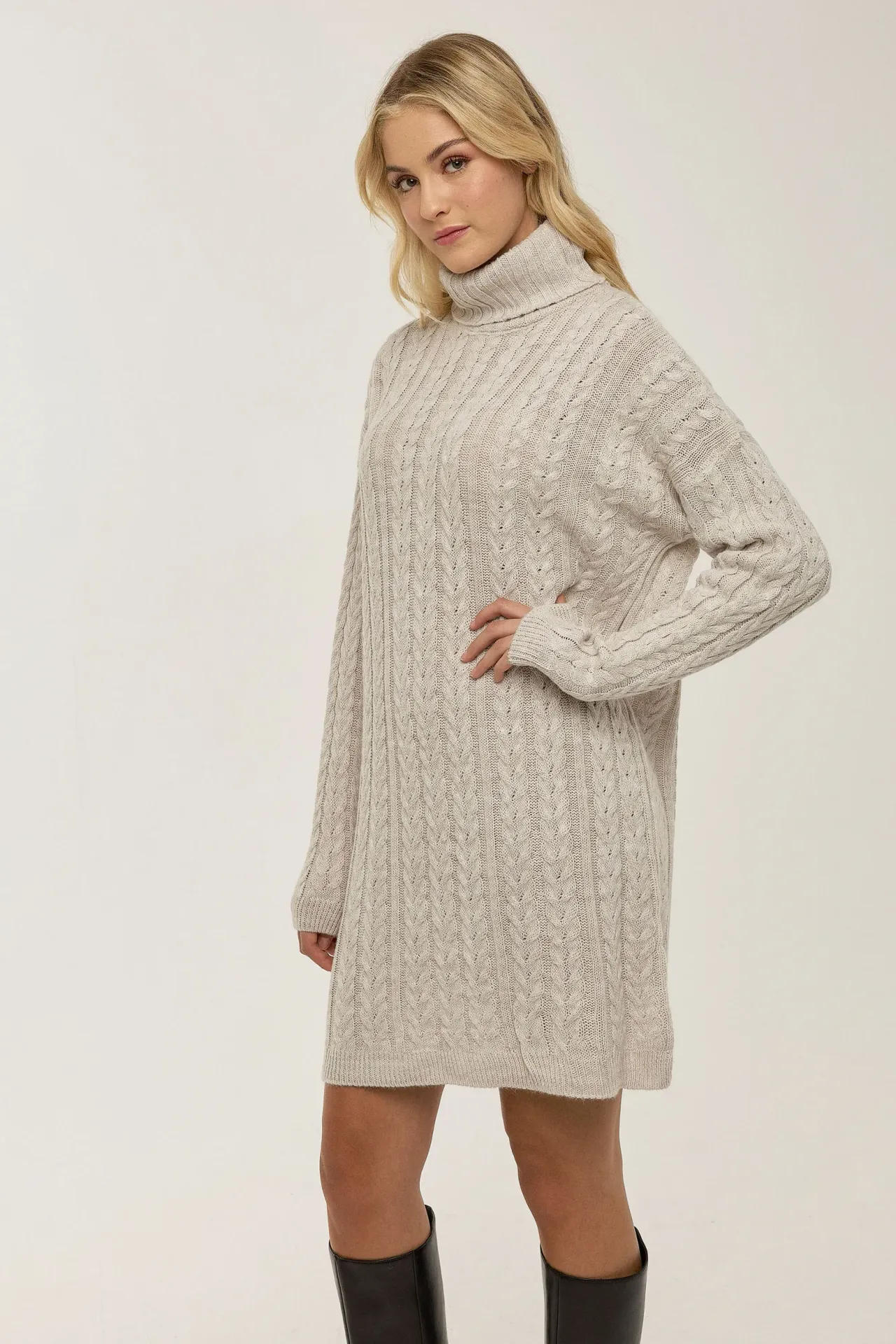 Cable Knit Jumper Dress 