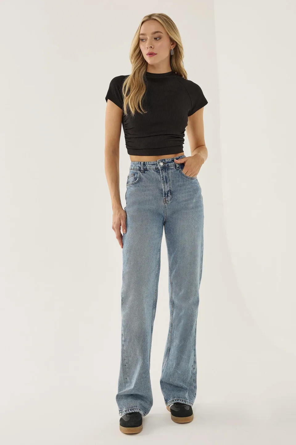 Ruched Detail Crop Top