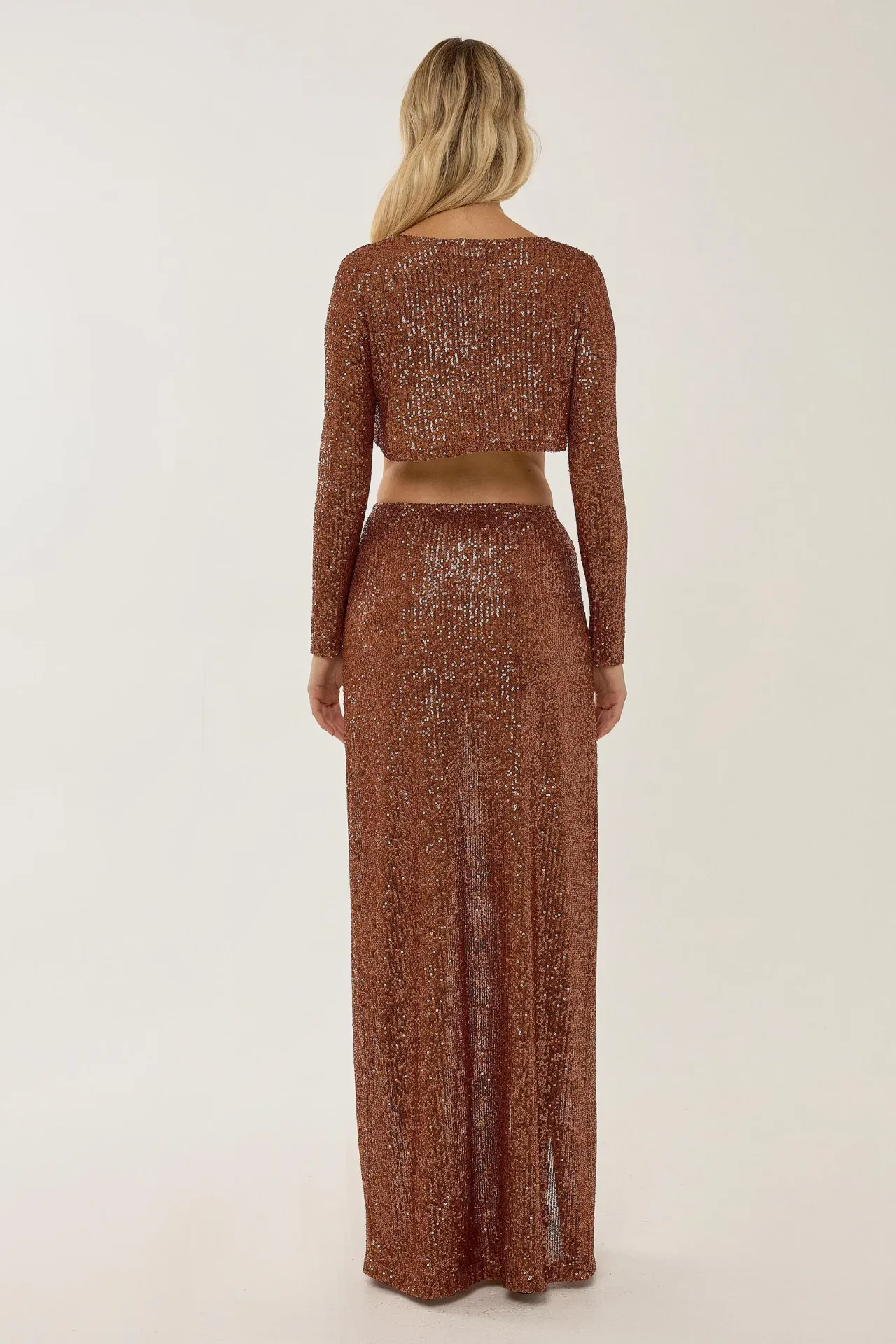 Slim Fit Sequin  Two-Piece Co-ord Set