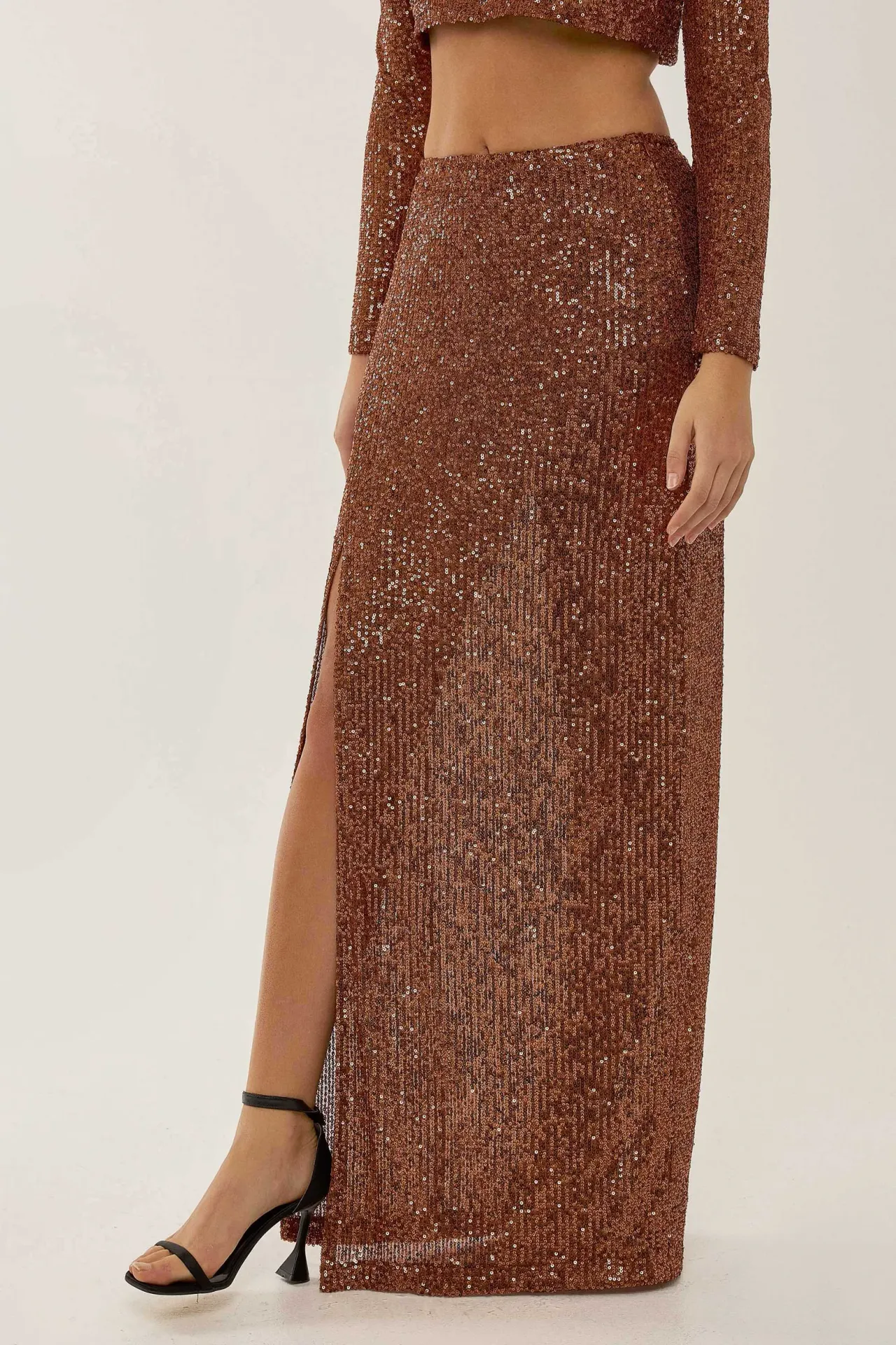 Slim Fit Sequin  Two-Piece Co-ord Set