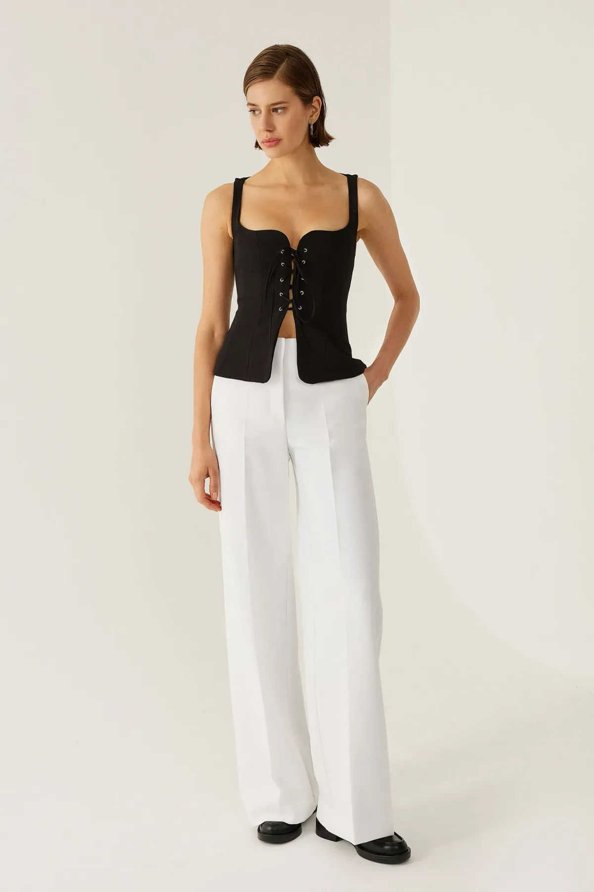 Tie Up Detailed Waistcoat 2