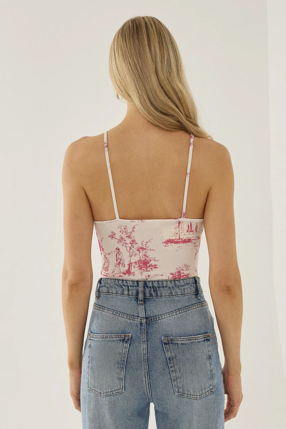 Corset Inspired Patterned Bodysuit 5