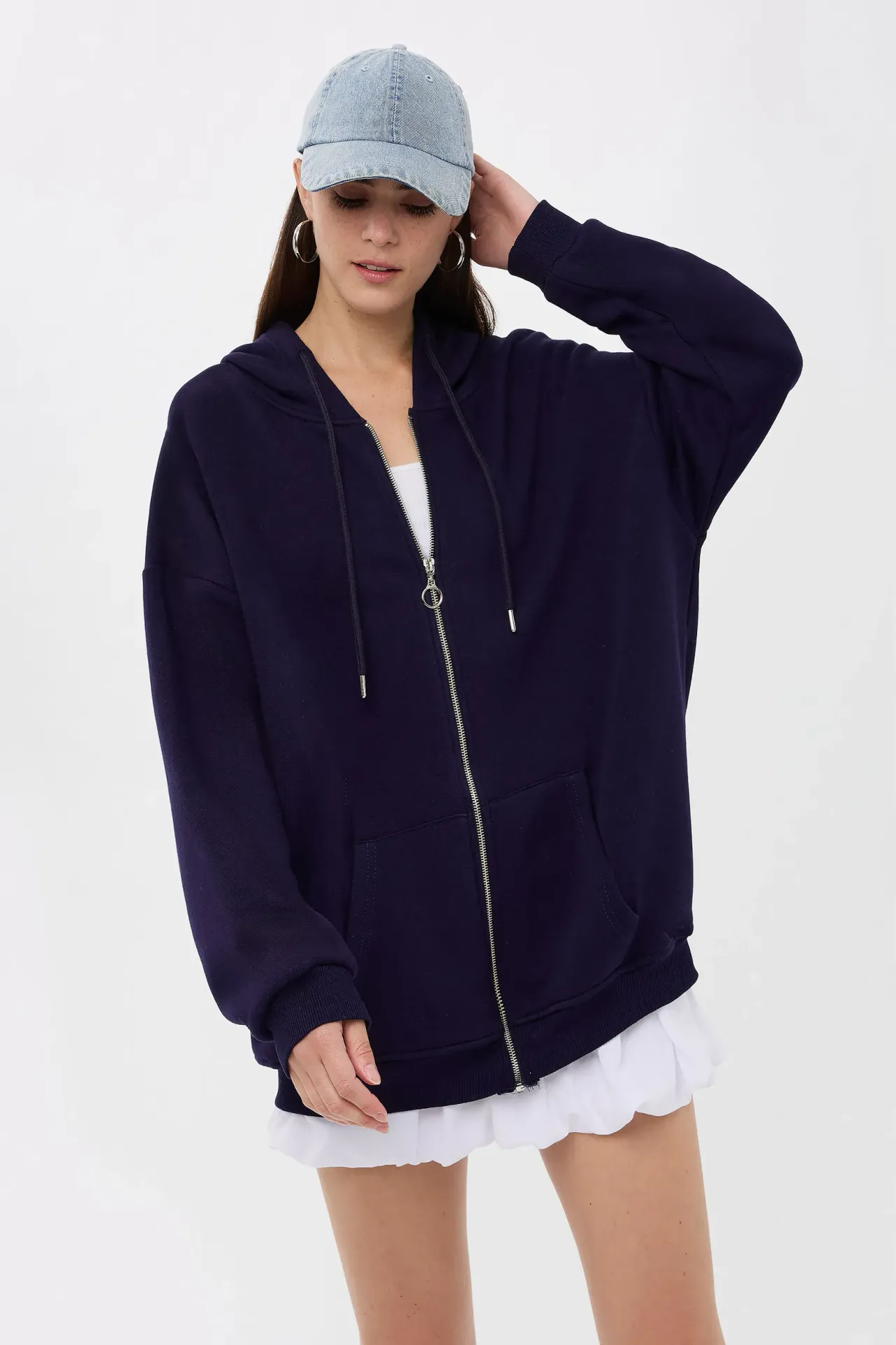 Oversized Zippered Hoodie