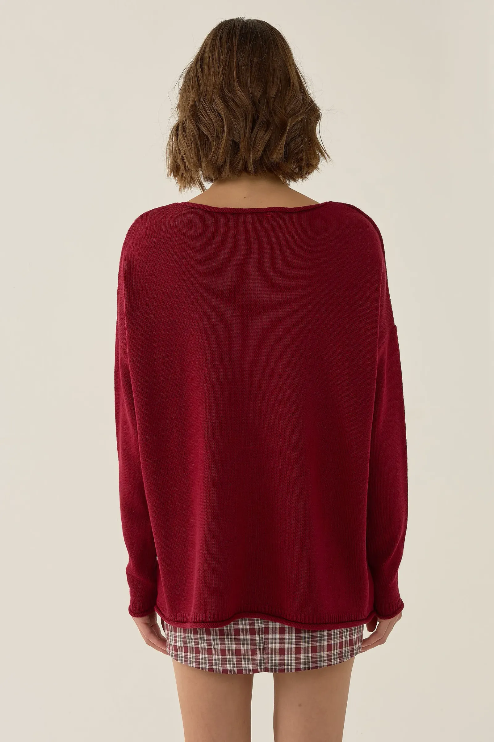 Striped Boat Neck Ribbed Knit Sweater 5