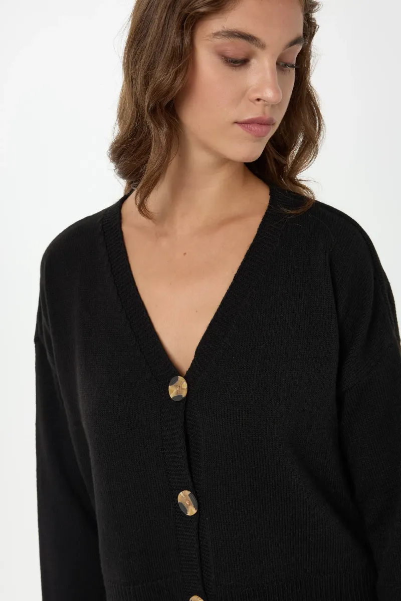 Relaxed Fit V-Neck Knit Cardigan 5