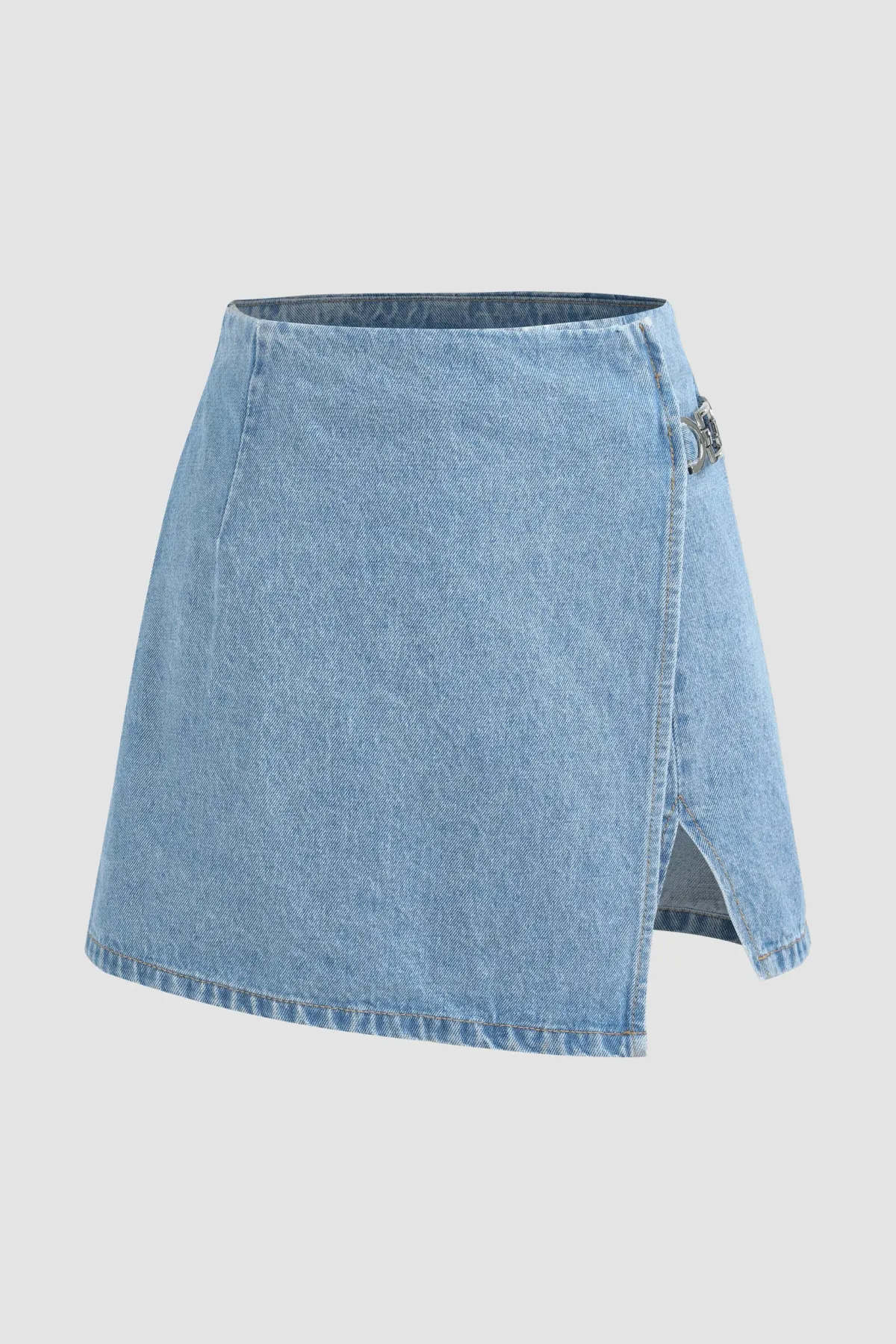 High Waist Denim Skorts 1