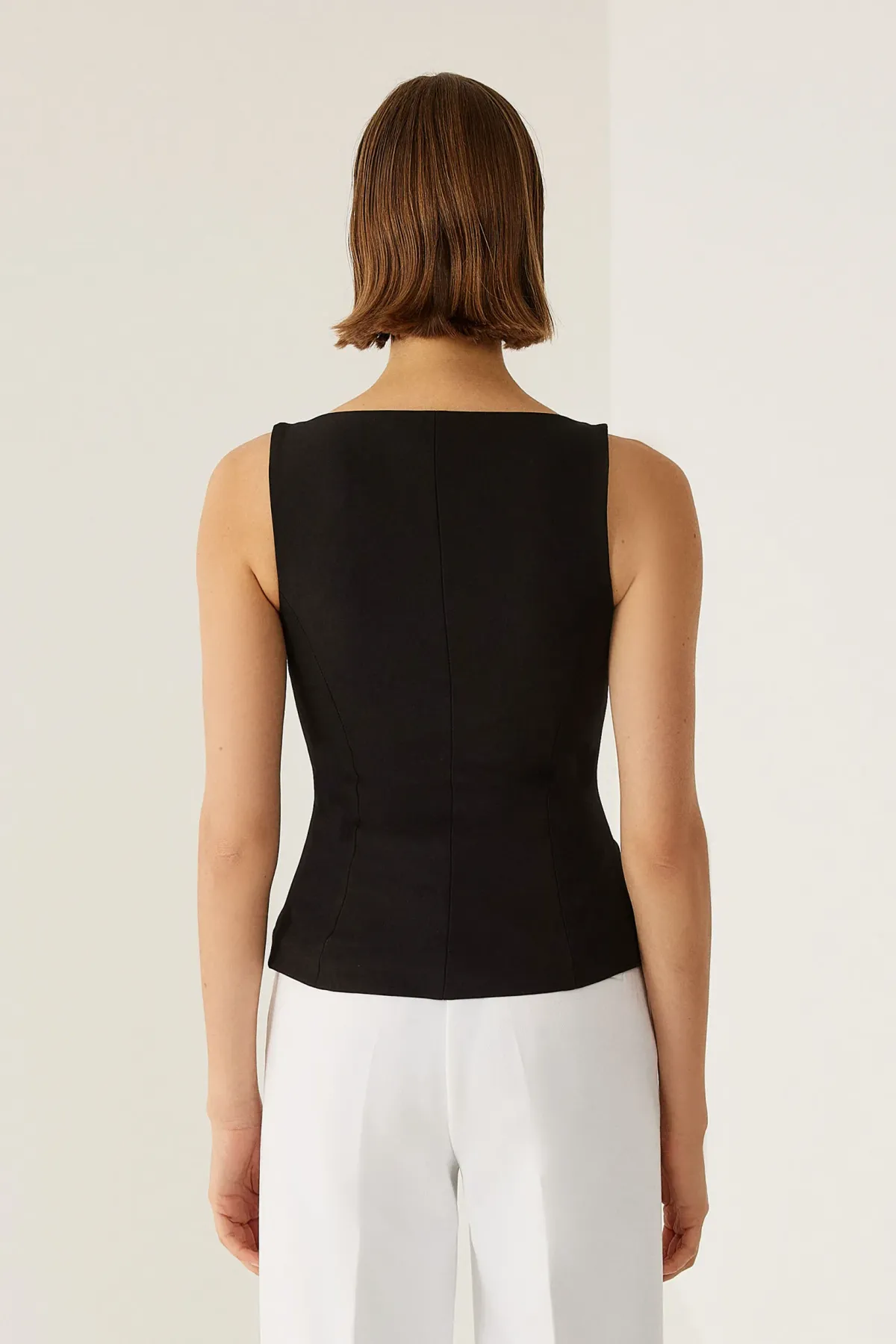Tie Up Detailed Waistcoat 5