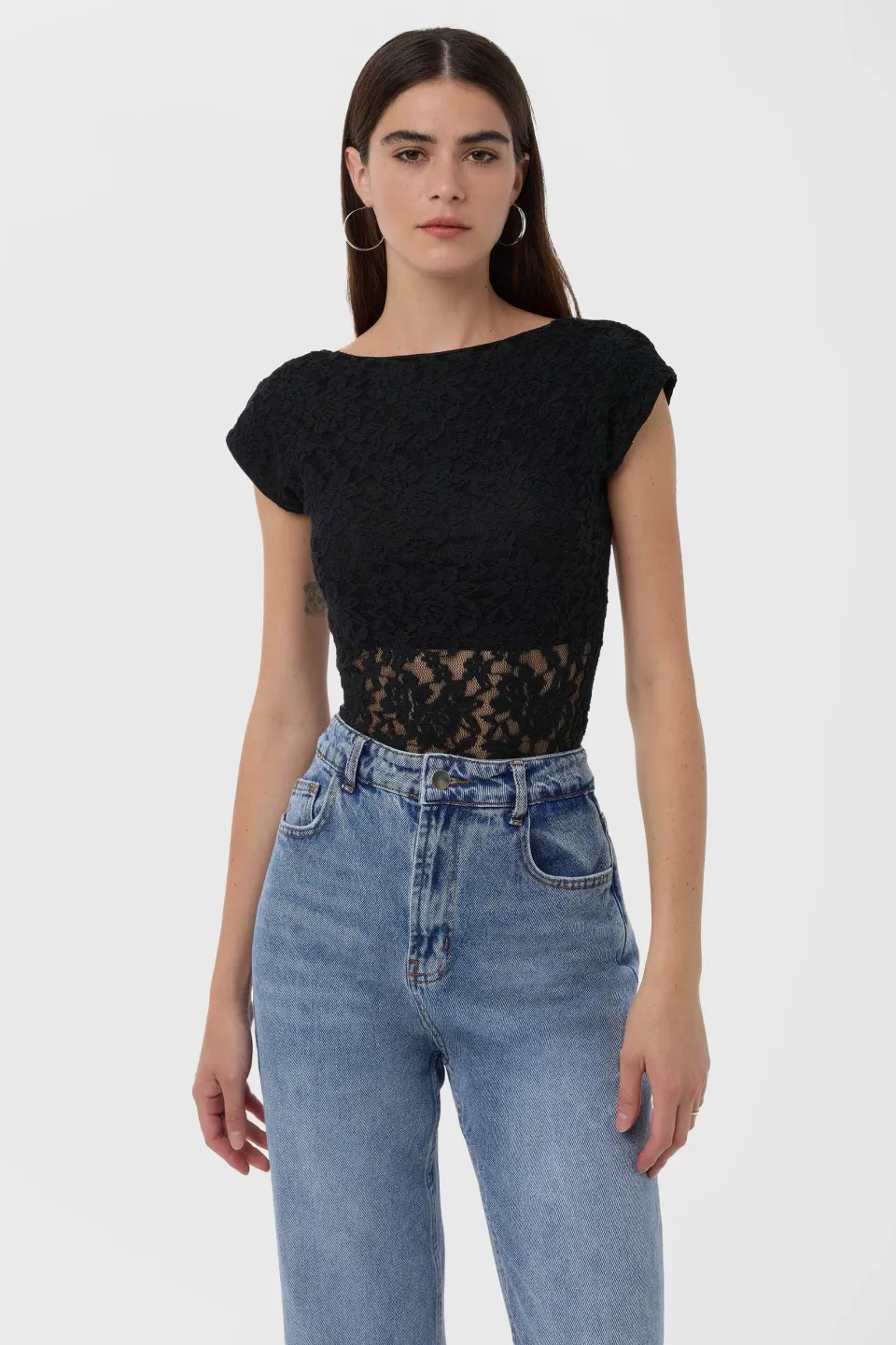 Open Back Lace Top