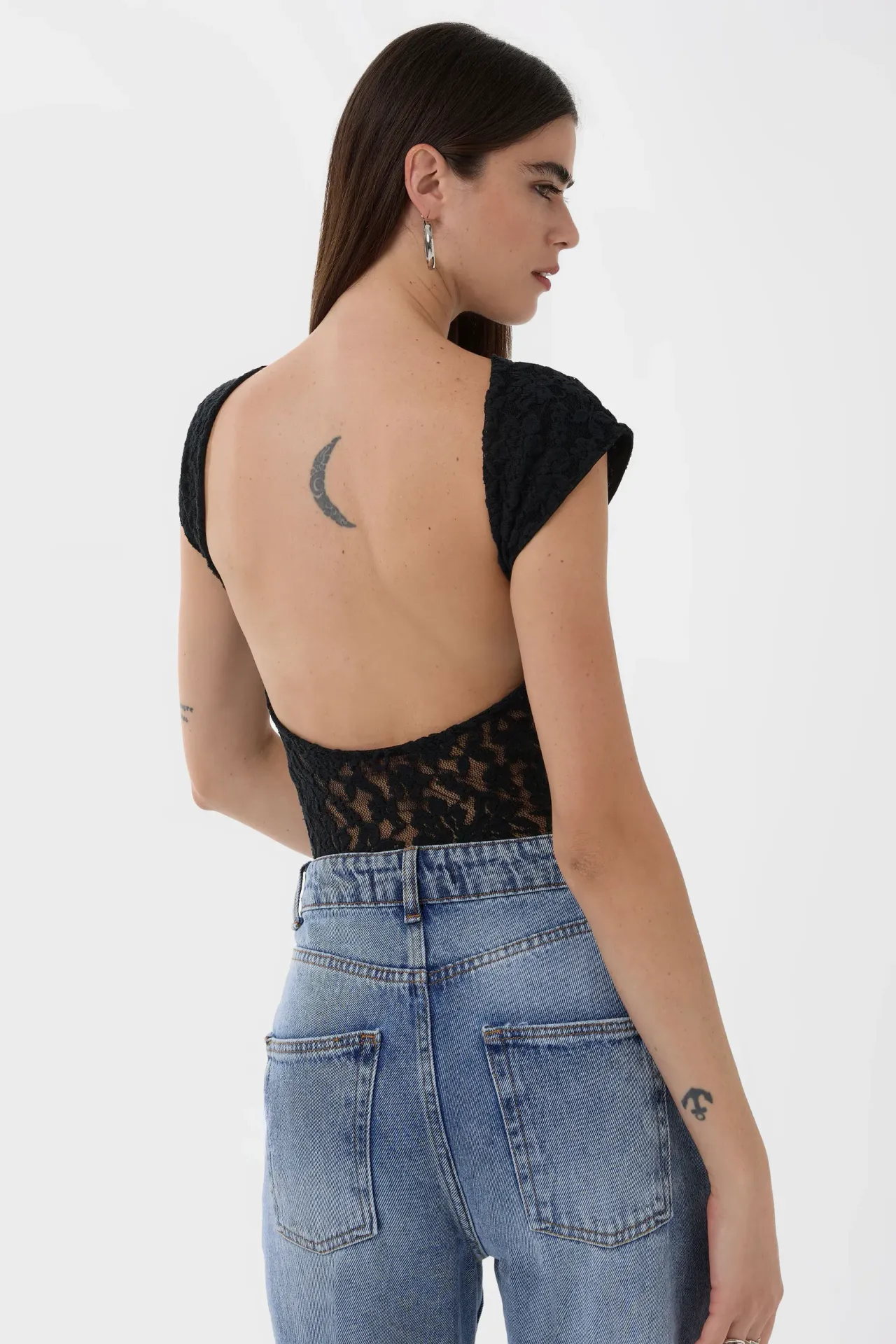 Open Back Lace Top