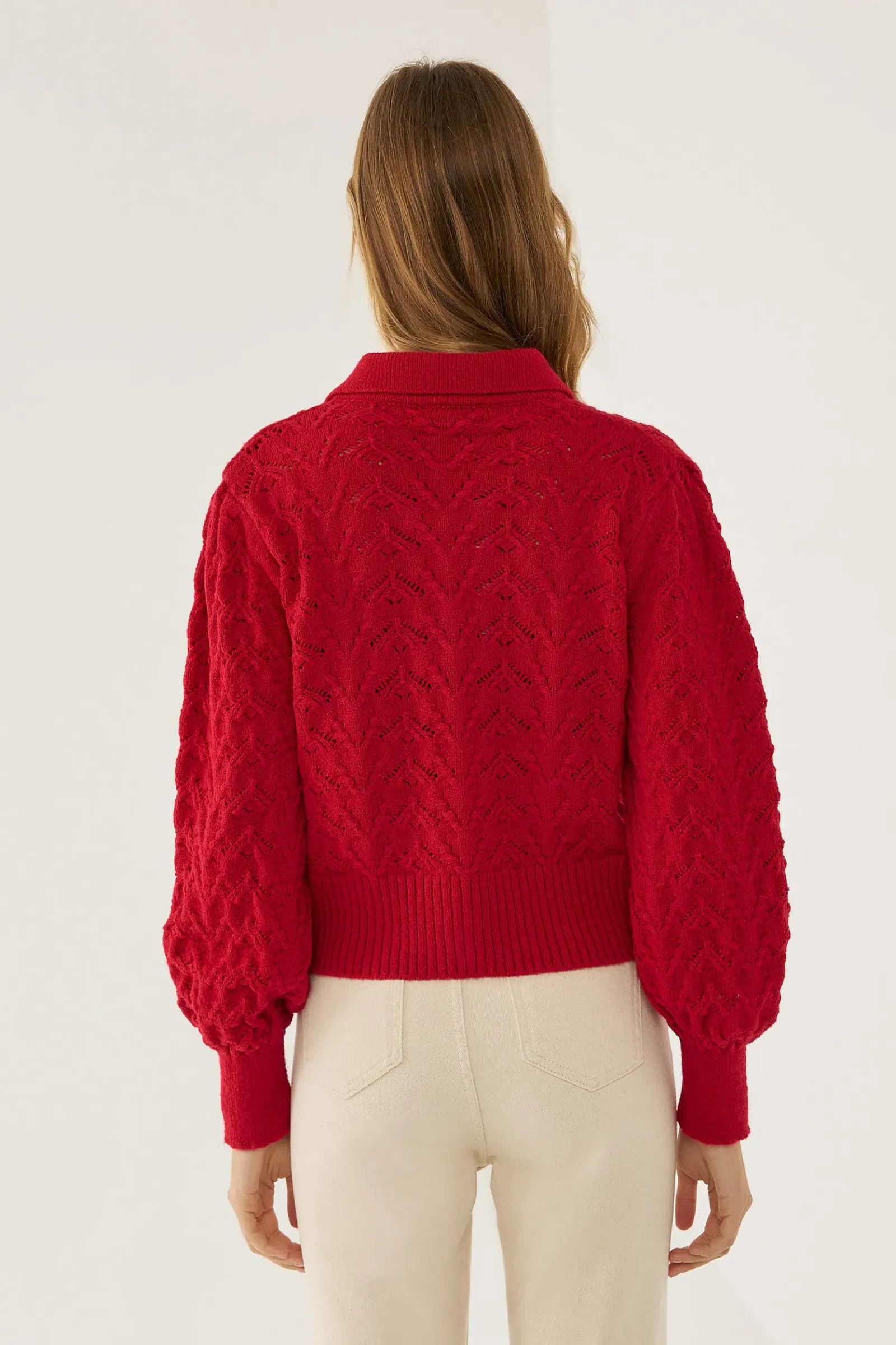 Hiccup Shirt Collar Buttoned Knit Cardigan