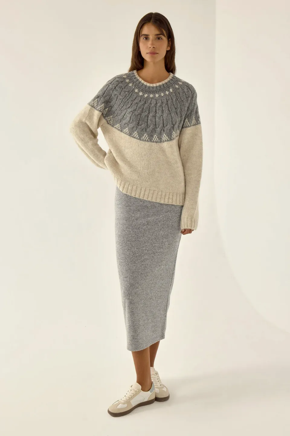 Hair Braid Knit Sweater
