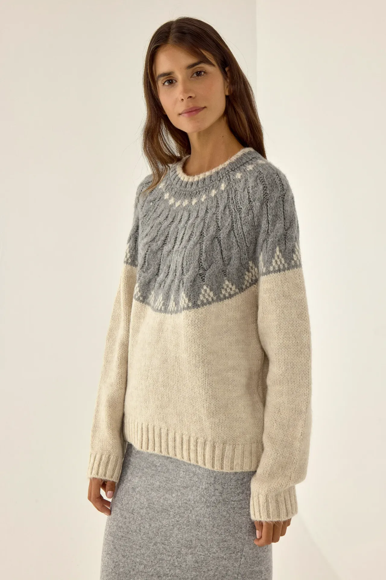 Hair Braid Knit Sweater