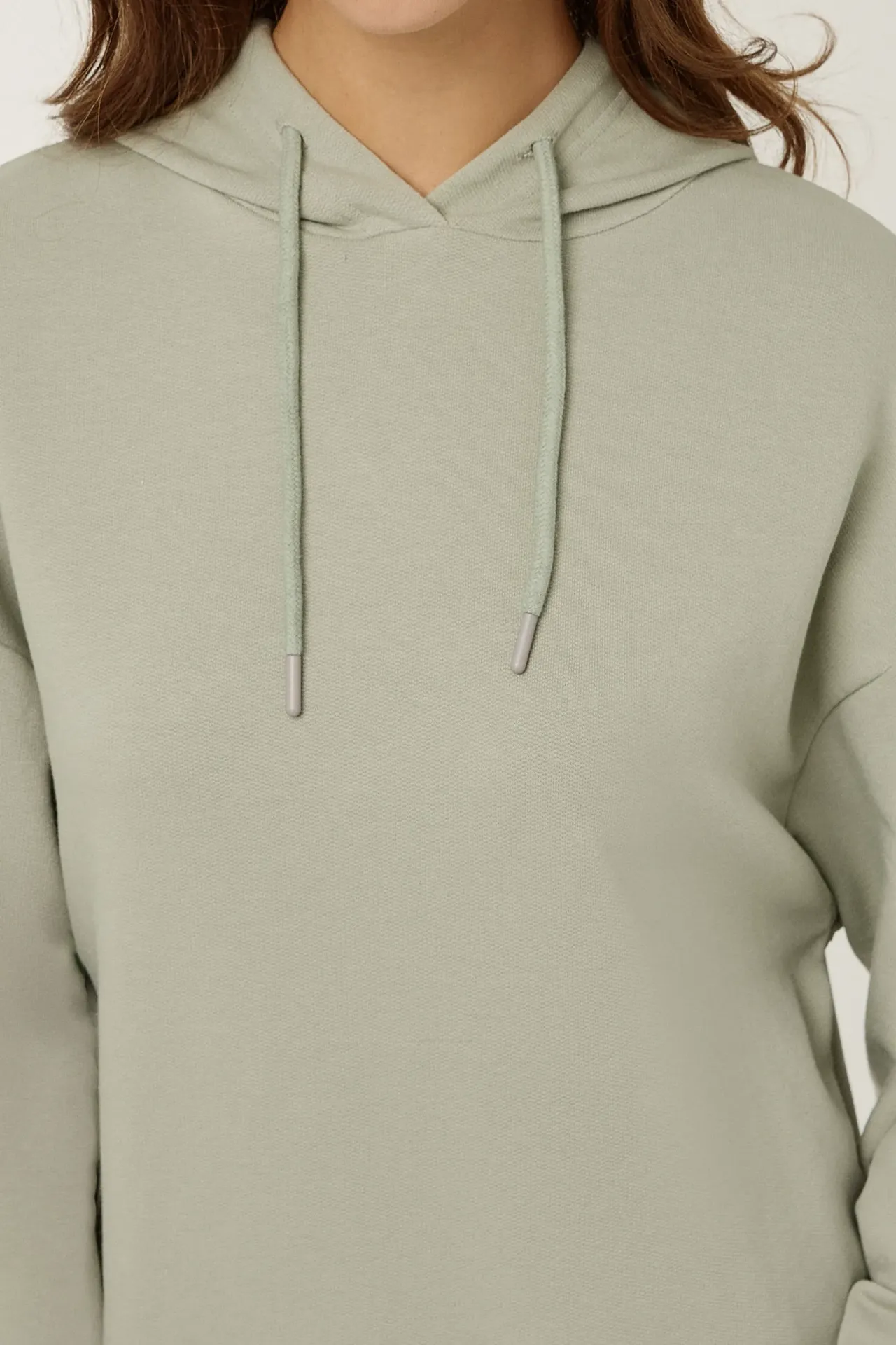 Relaxed Fit Cotton Blend Sweatshirt
