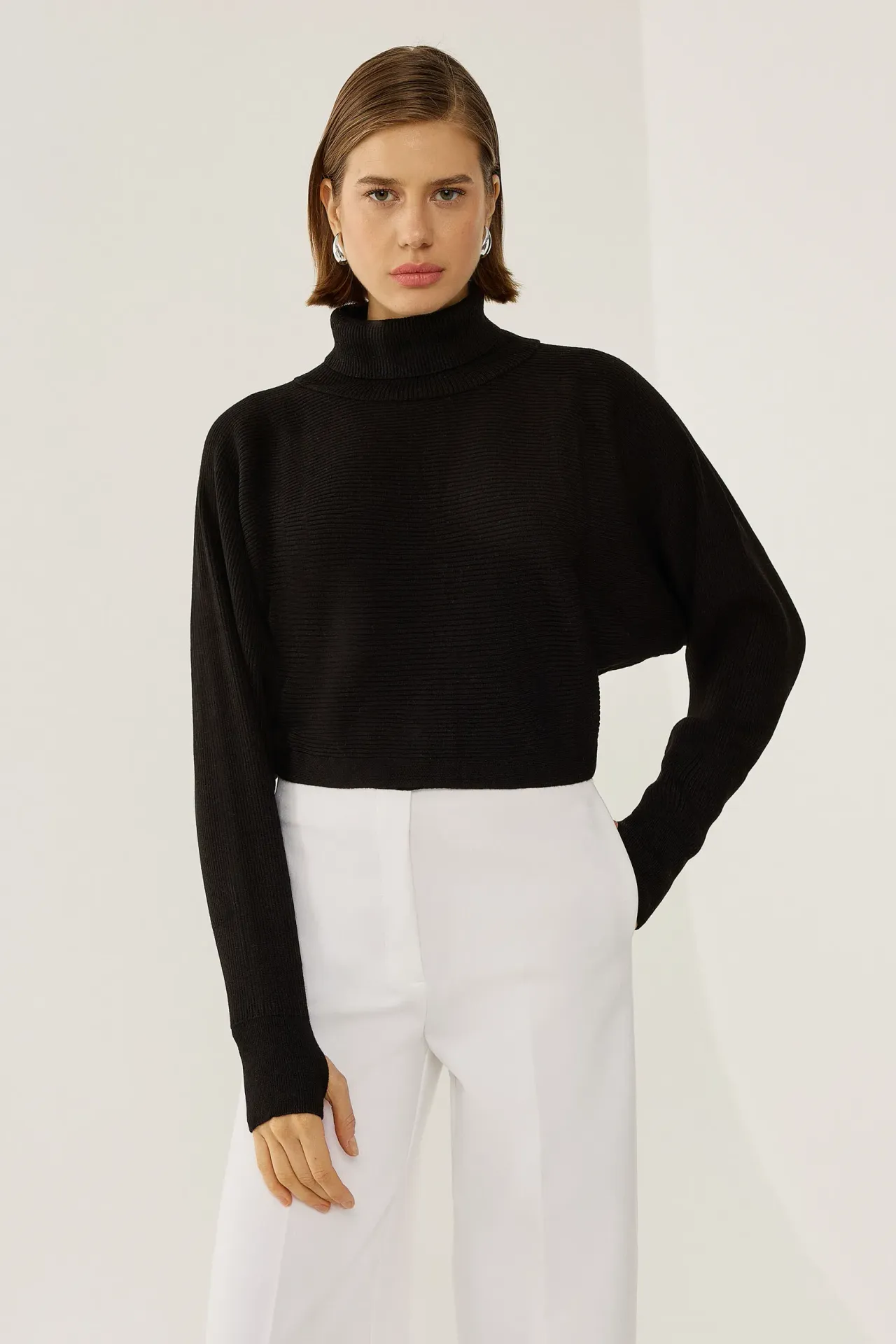 Relaxed Fit Turtleneck Sweater