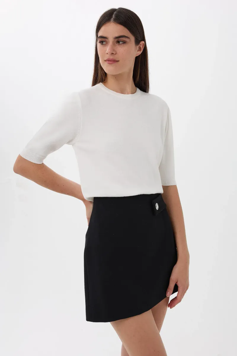 Short Sleeve Basic Knitted Sweater 3