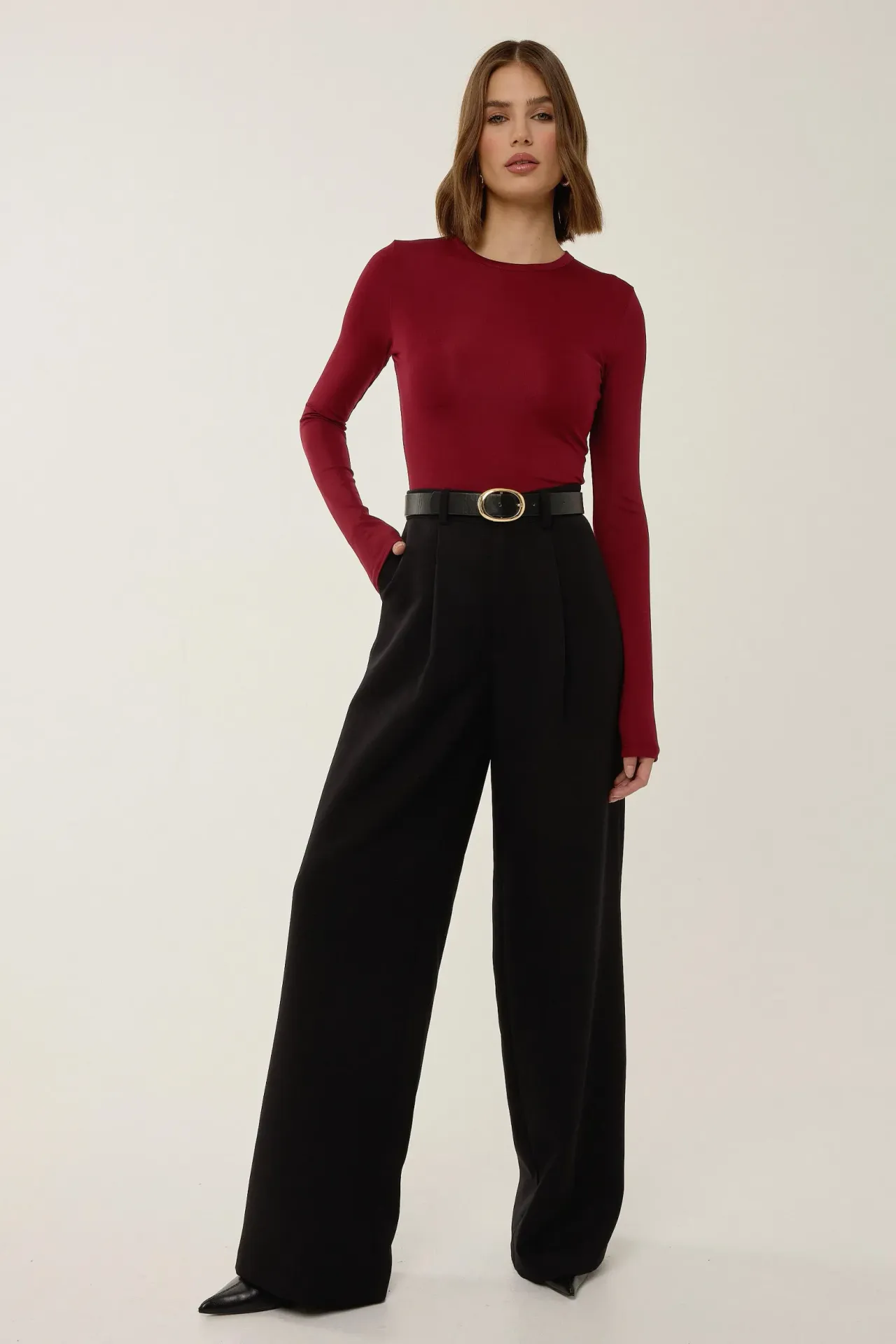 High Waist Wide Leg Pants