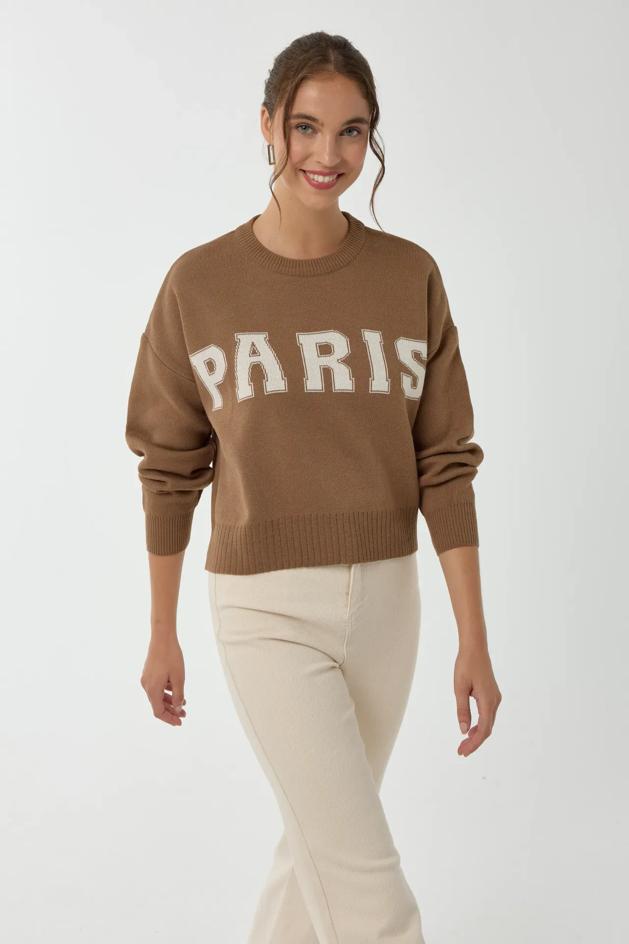 Relaxed Fit Crew Neck Sweater