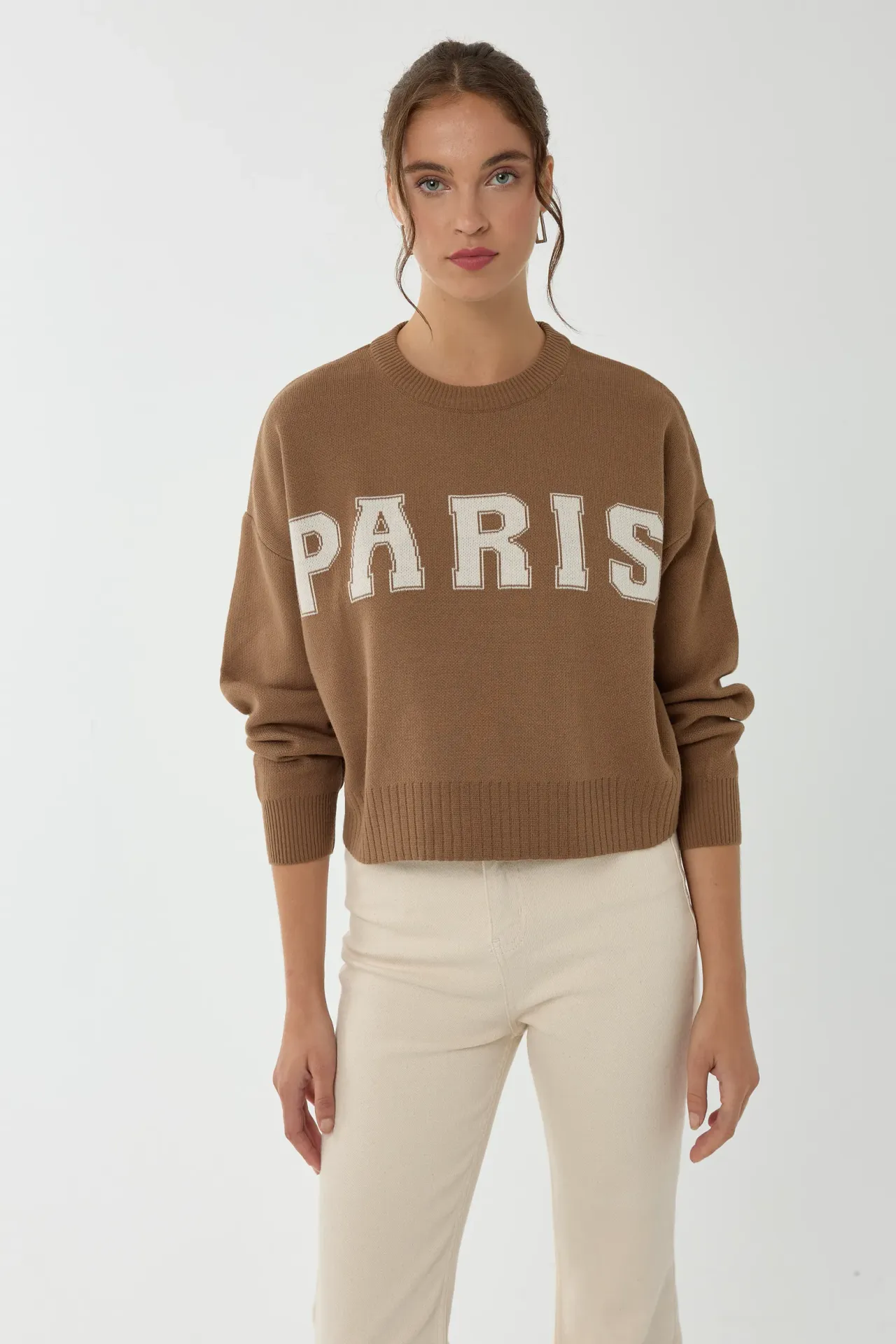 Relaxed Fit Crew Neck Sweater