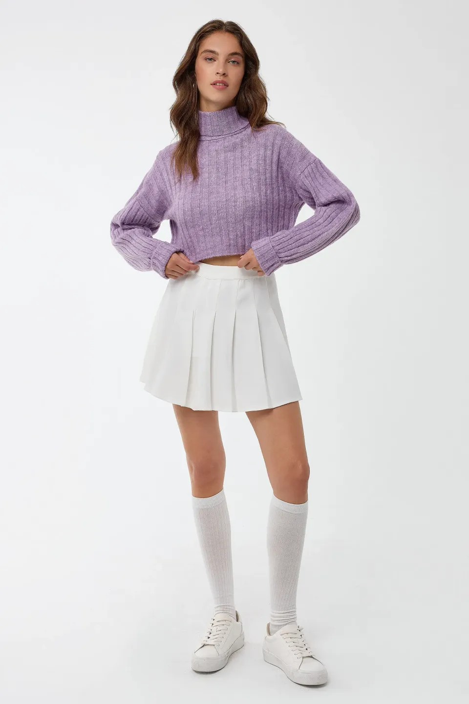 Turtleneck Knit Sweater 2