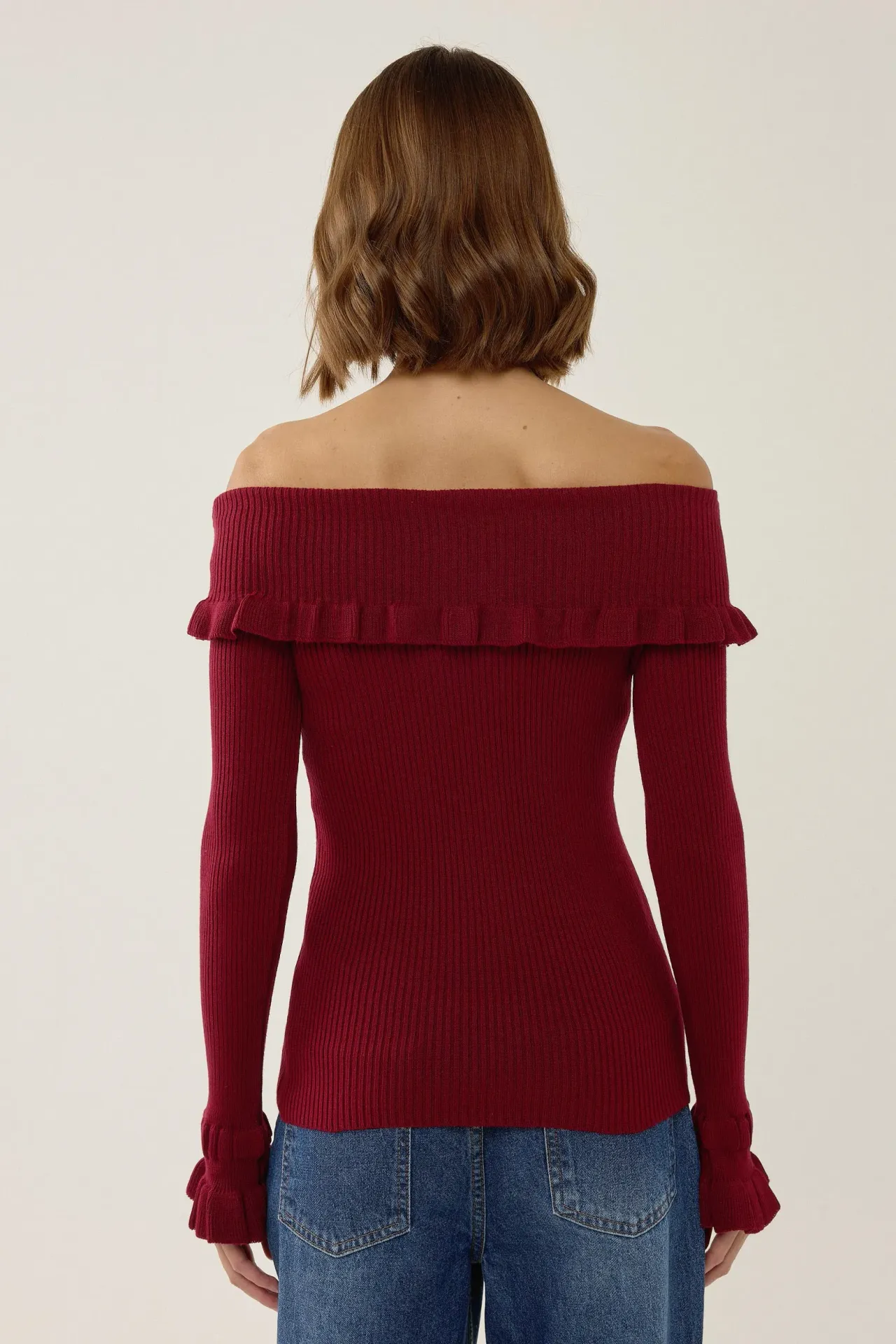 Off-Shoulder Knit Sweater