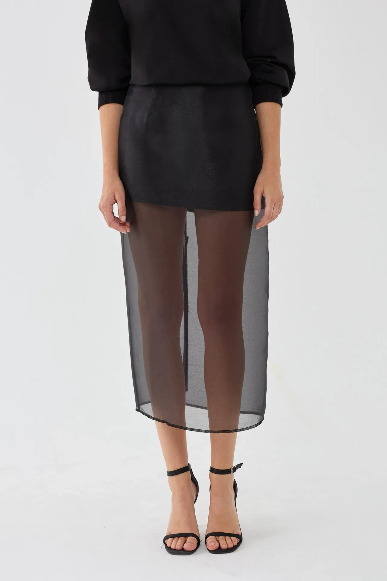 Black Sheer Skirt
