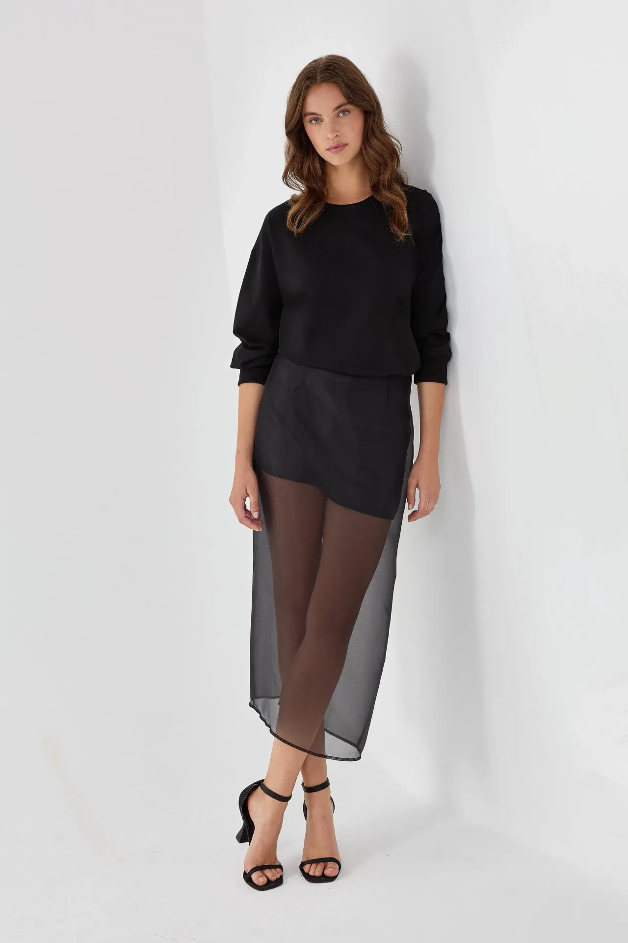 Black Sheer Skirt