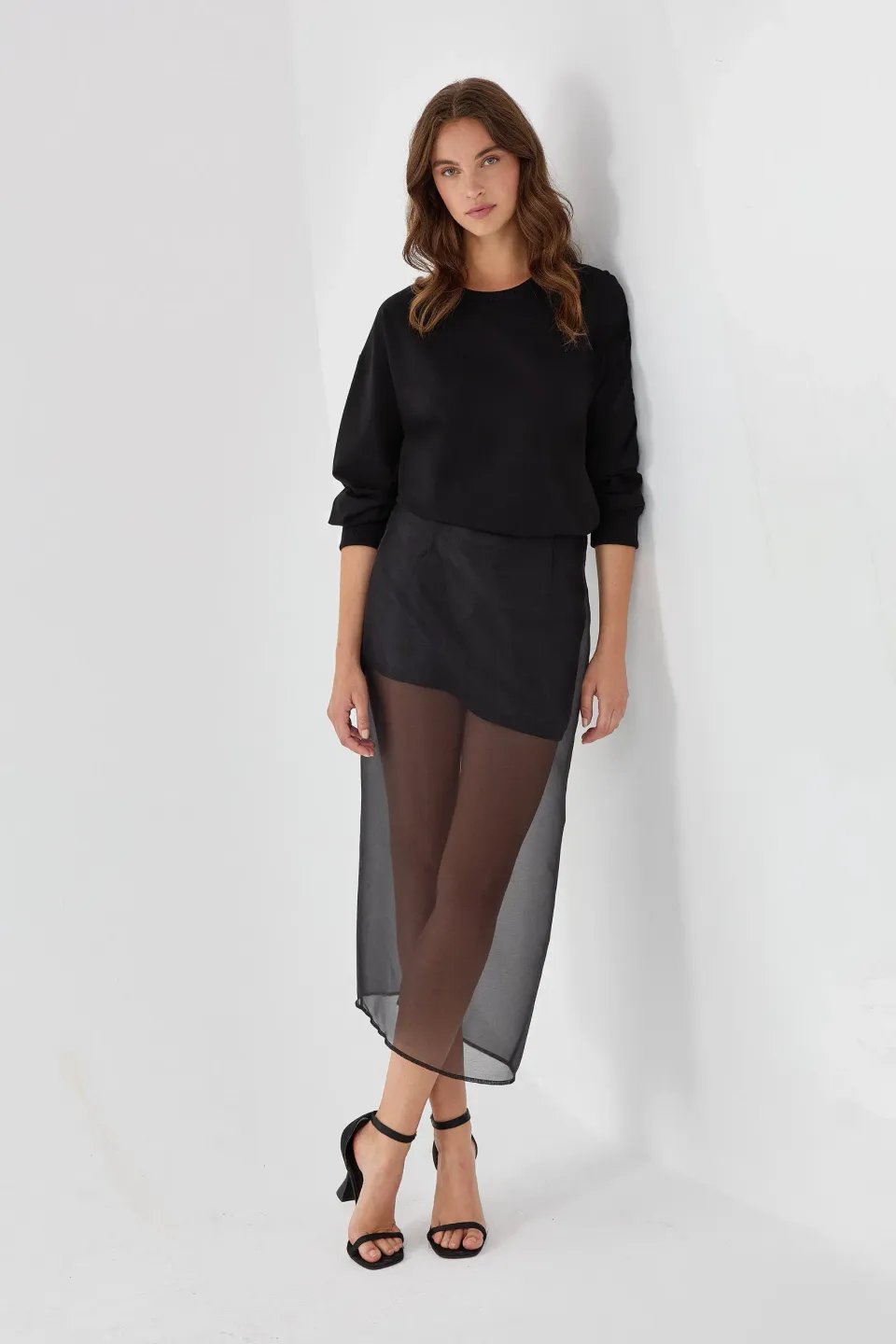 Black Sheer Skirt