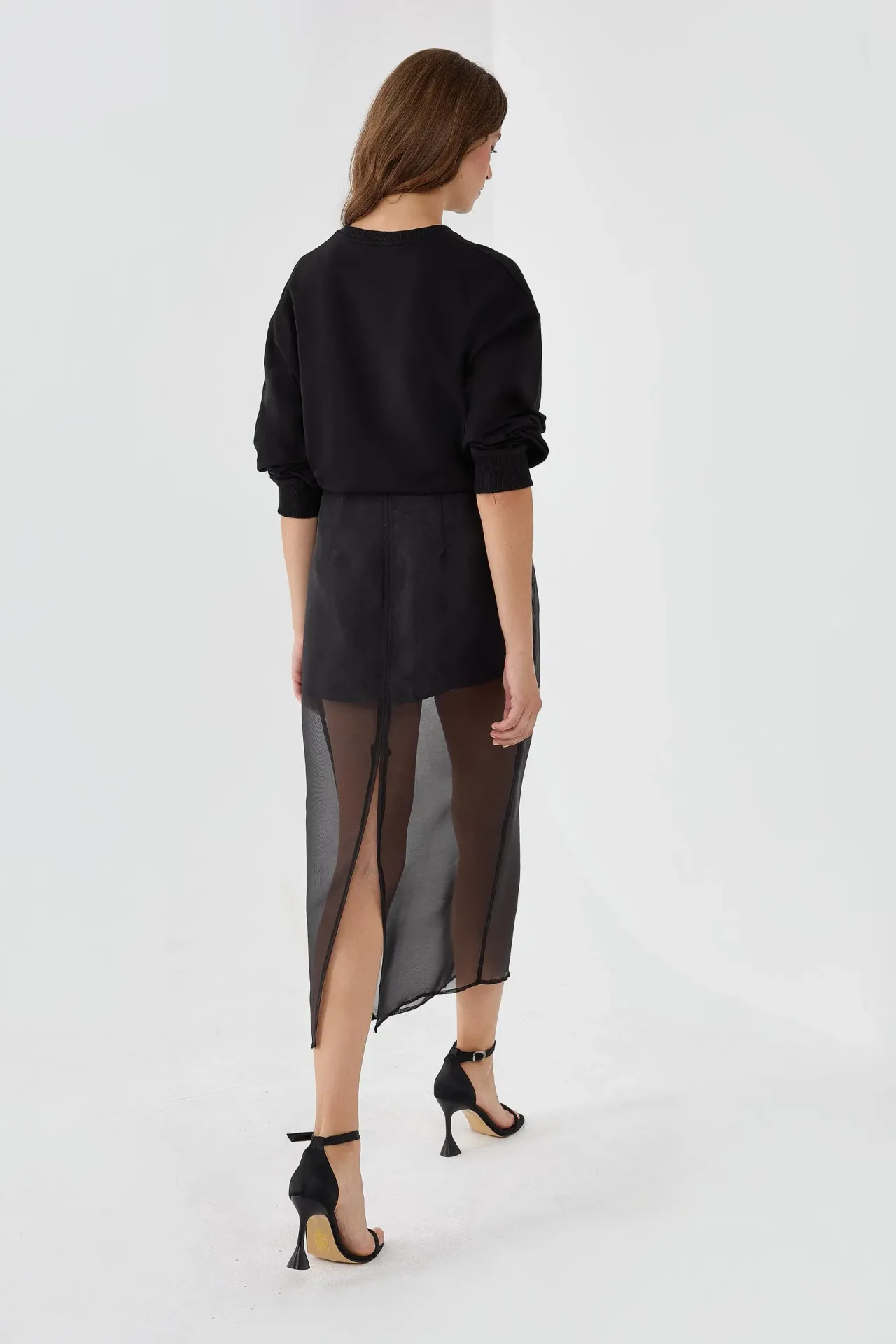 Black Sheer Skirt