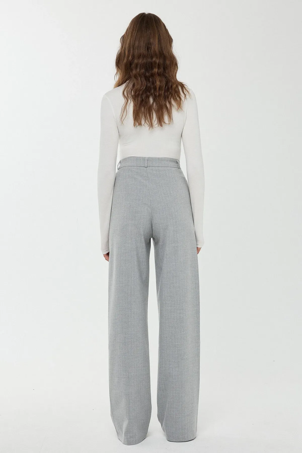 High Waist Striped Straight Leg Pants 5