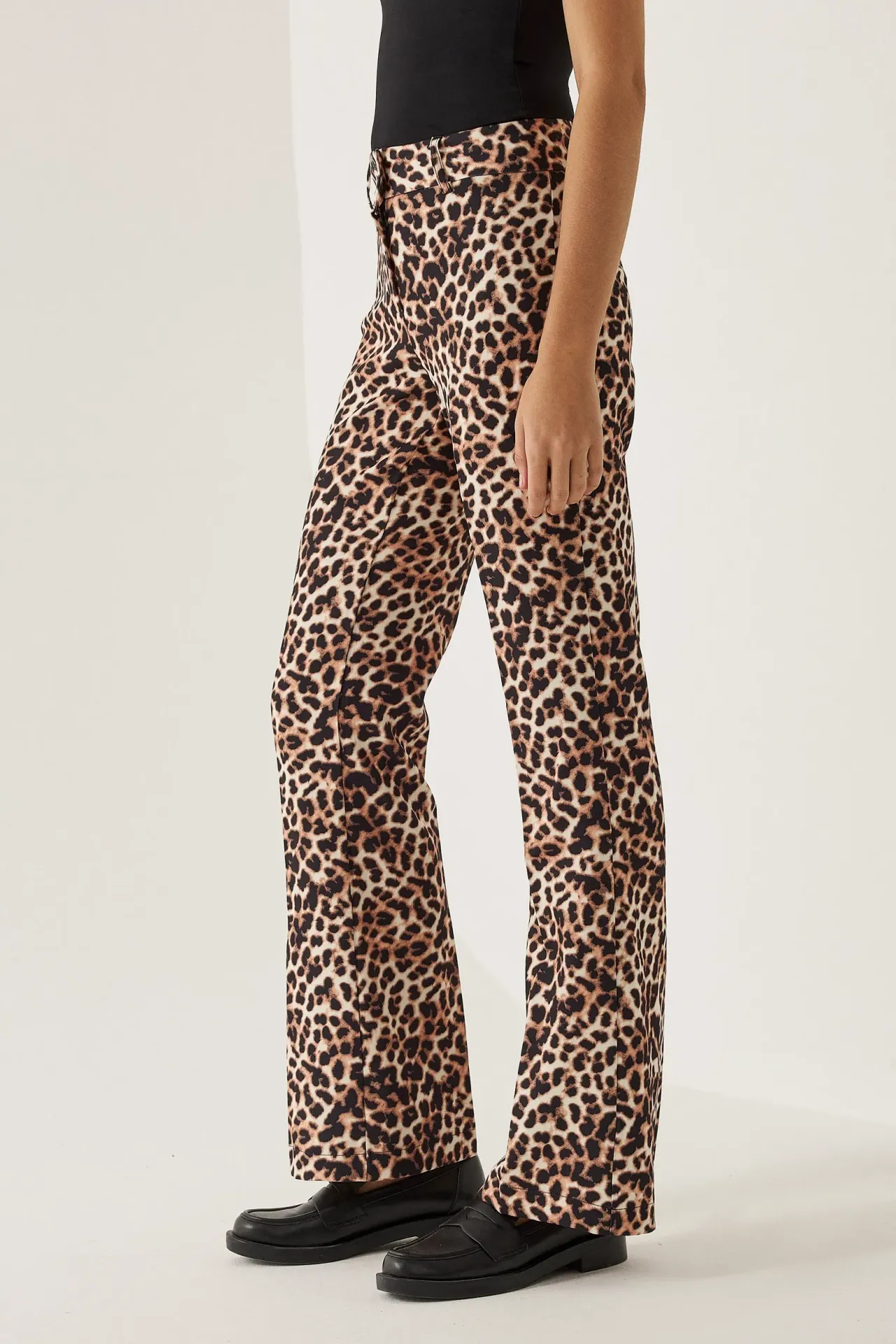 Leopard Print Flare Pants