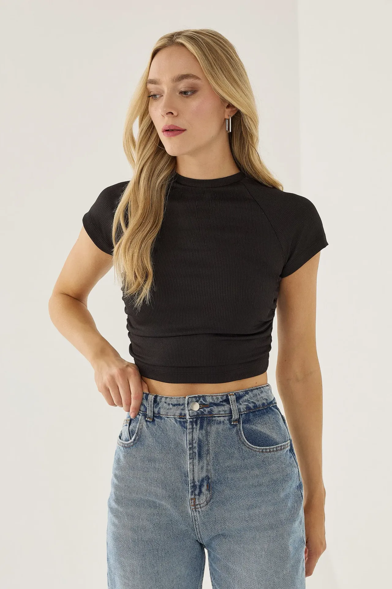 Ruched Detail Crop Top