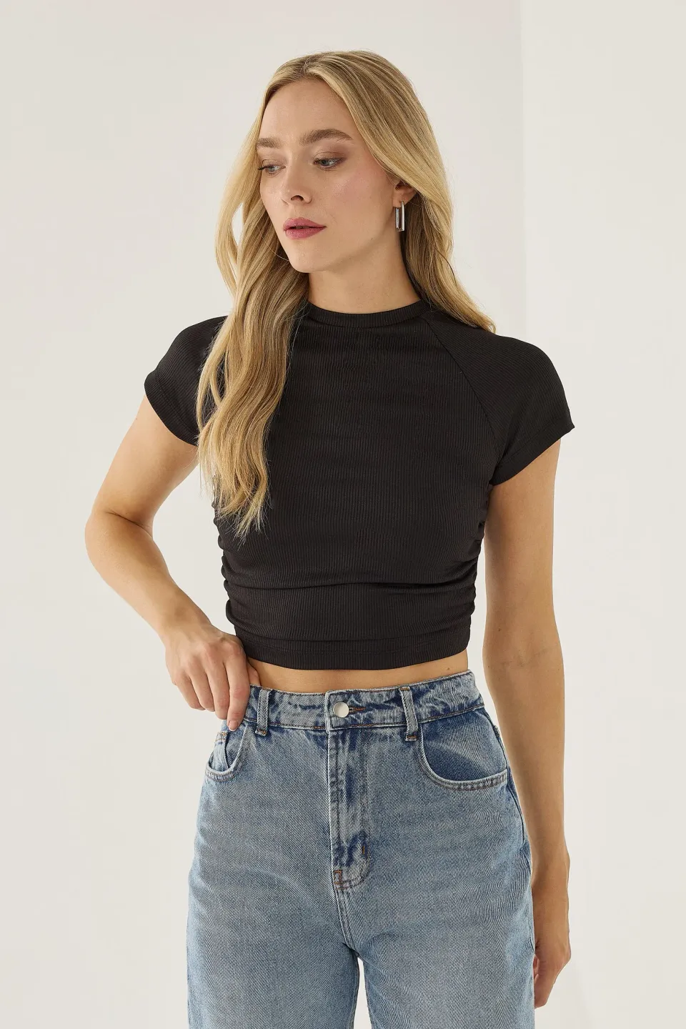 Ruched Detail Crop Top