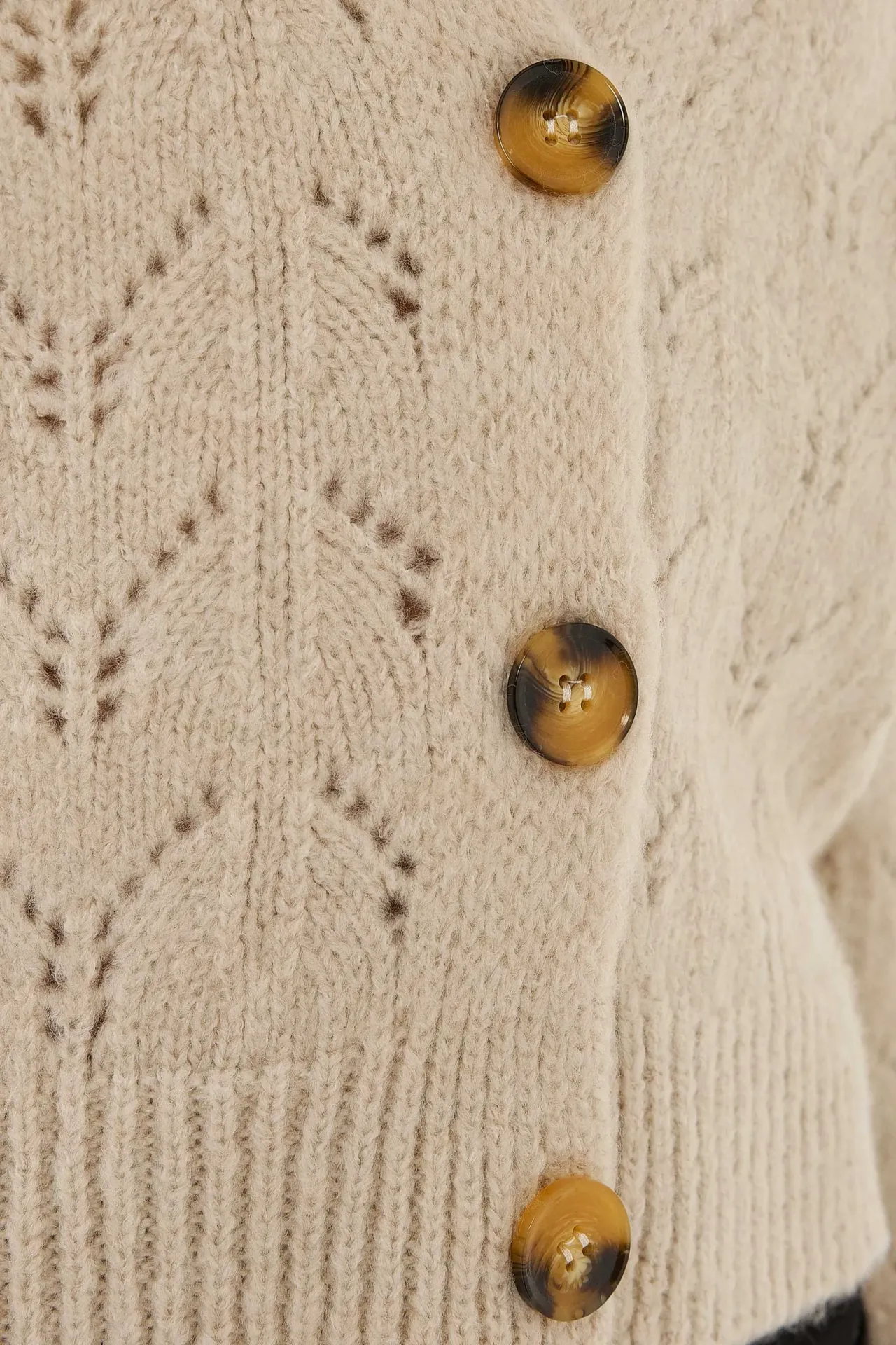 V-Neck Relaxed Fit Knit Cardigan
