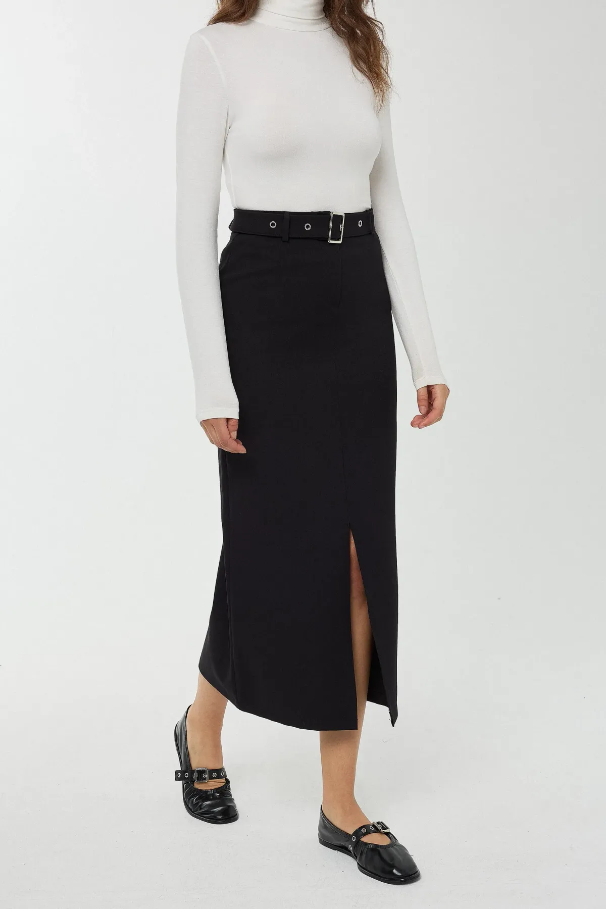 Midi Skirt with Slit 4