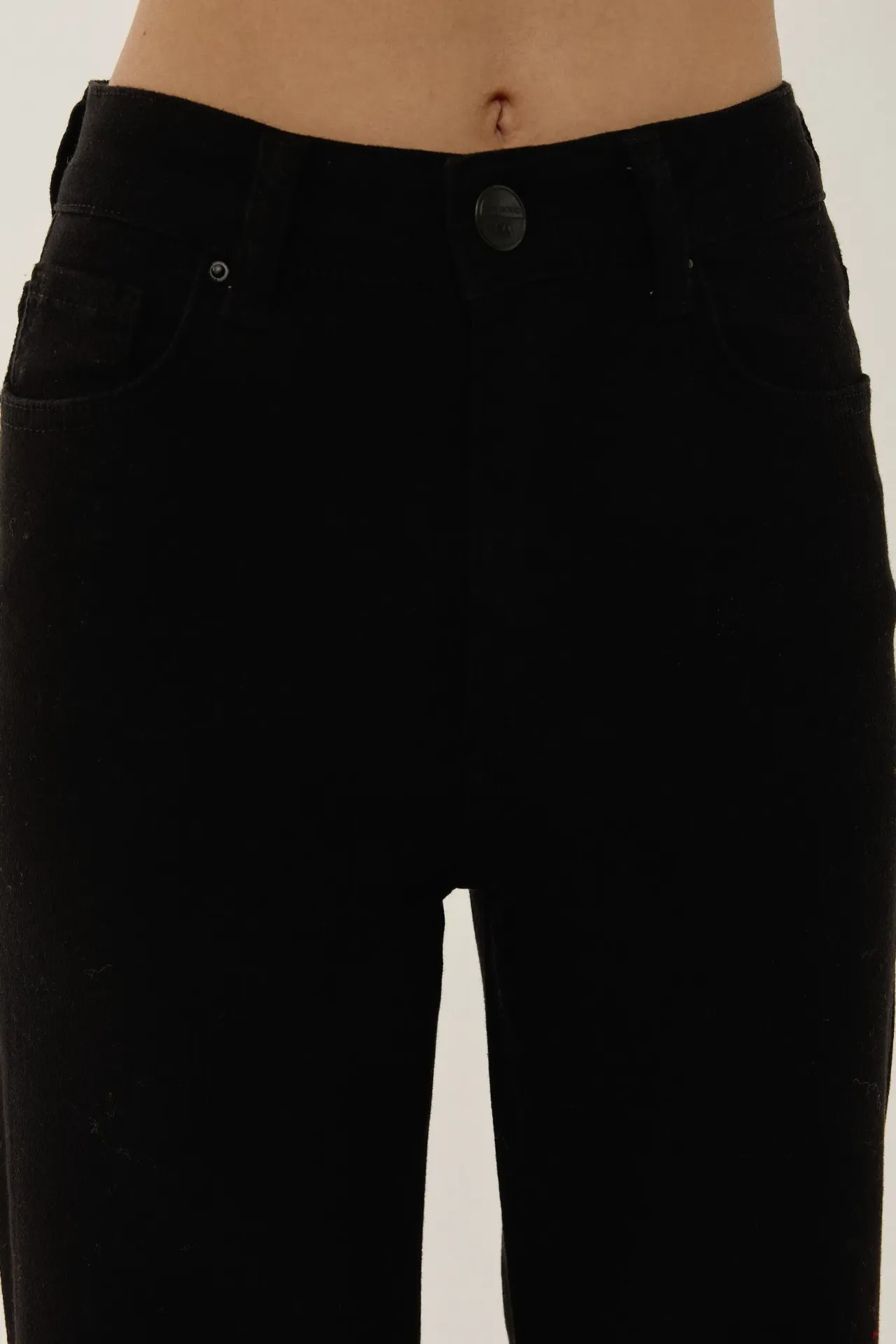 High Waist Straight Leg Denim Jeans
