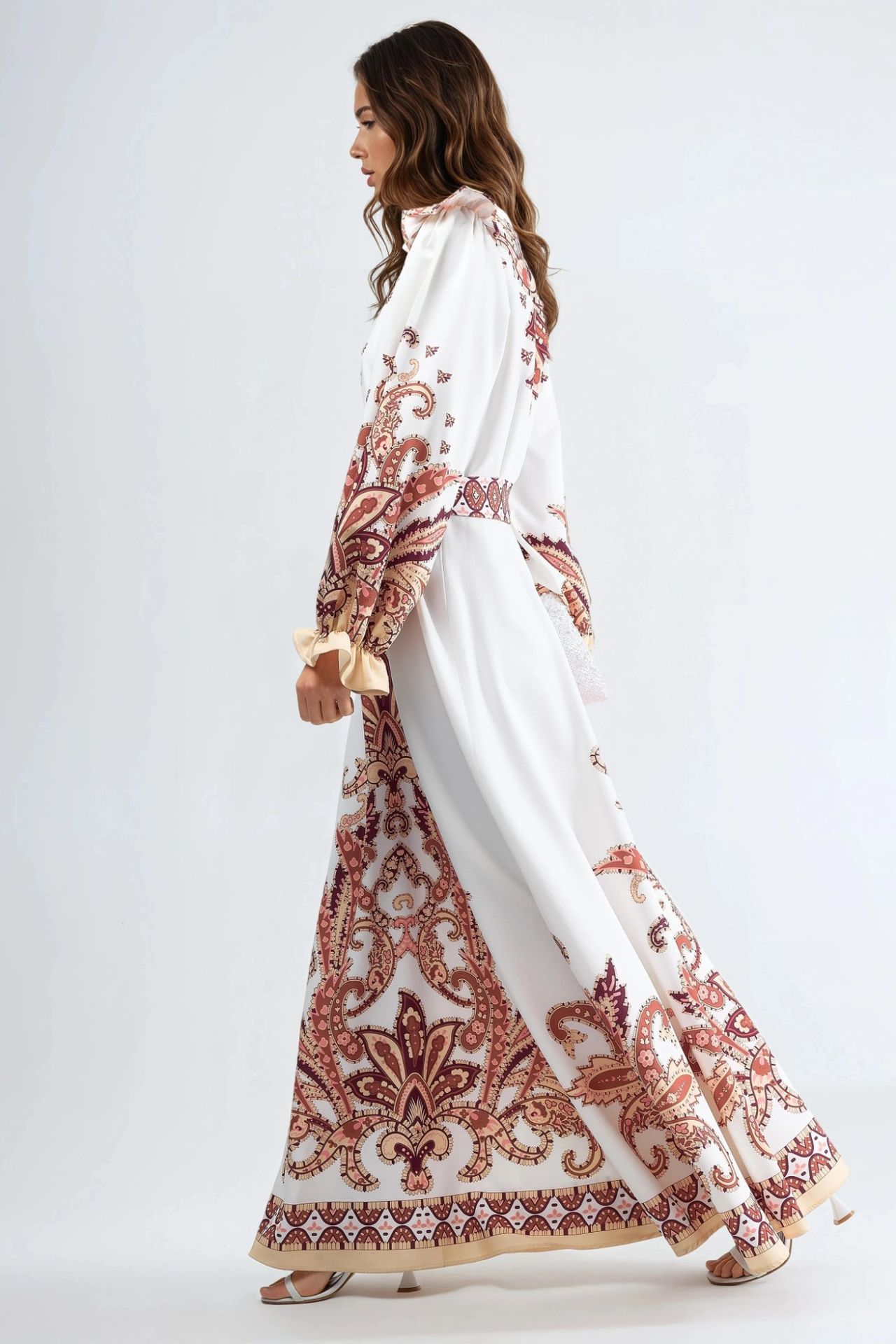 MSN Paisley Print Maxi Dress with Tie Detail 2