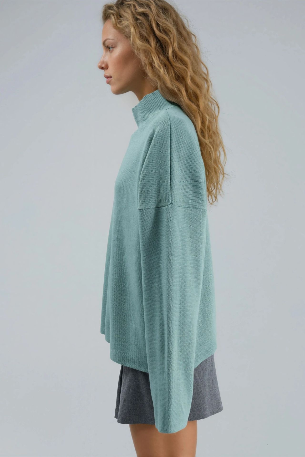 MY FASHION Oversized Ribbed Turtleneck Sweater 4