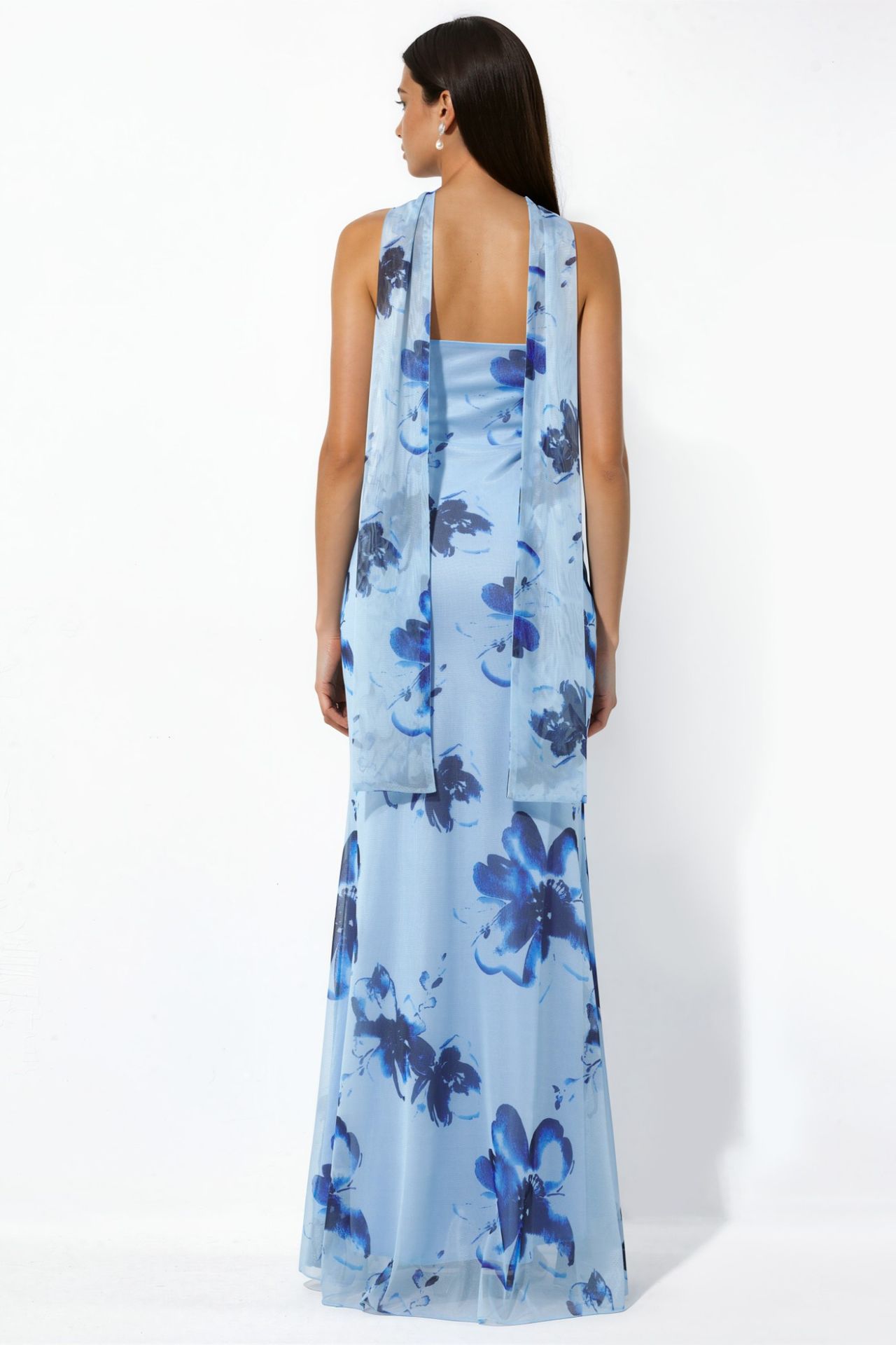 Strapless Flowering Bodycon Maxi Dress 4