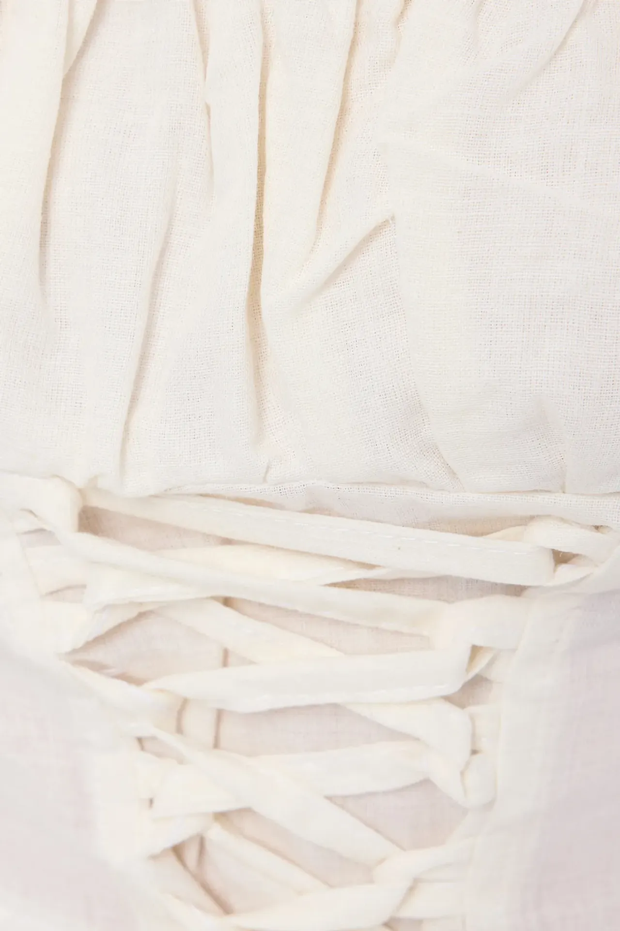 Square Neck Lace Up Corset Top