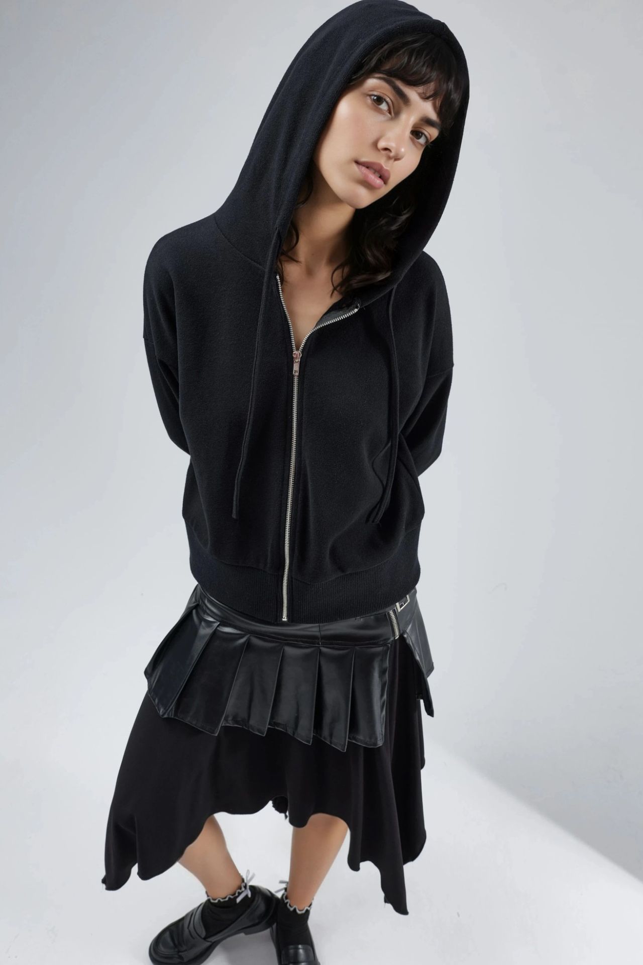 BUSEM Hooded Zipper Jacket with Pockets 5